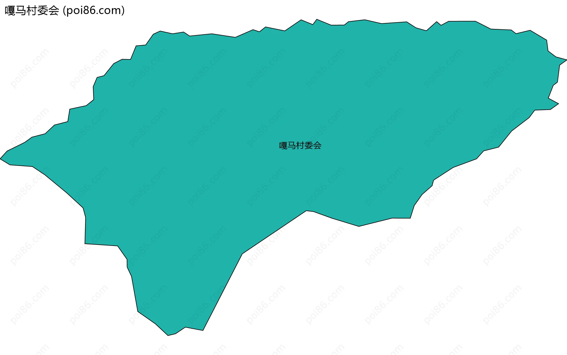 嘎马村委会边界地图