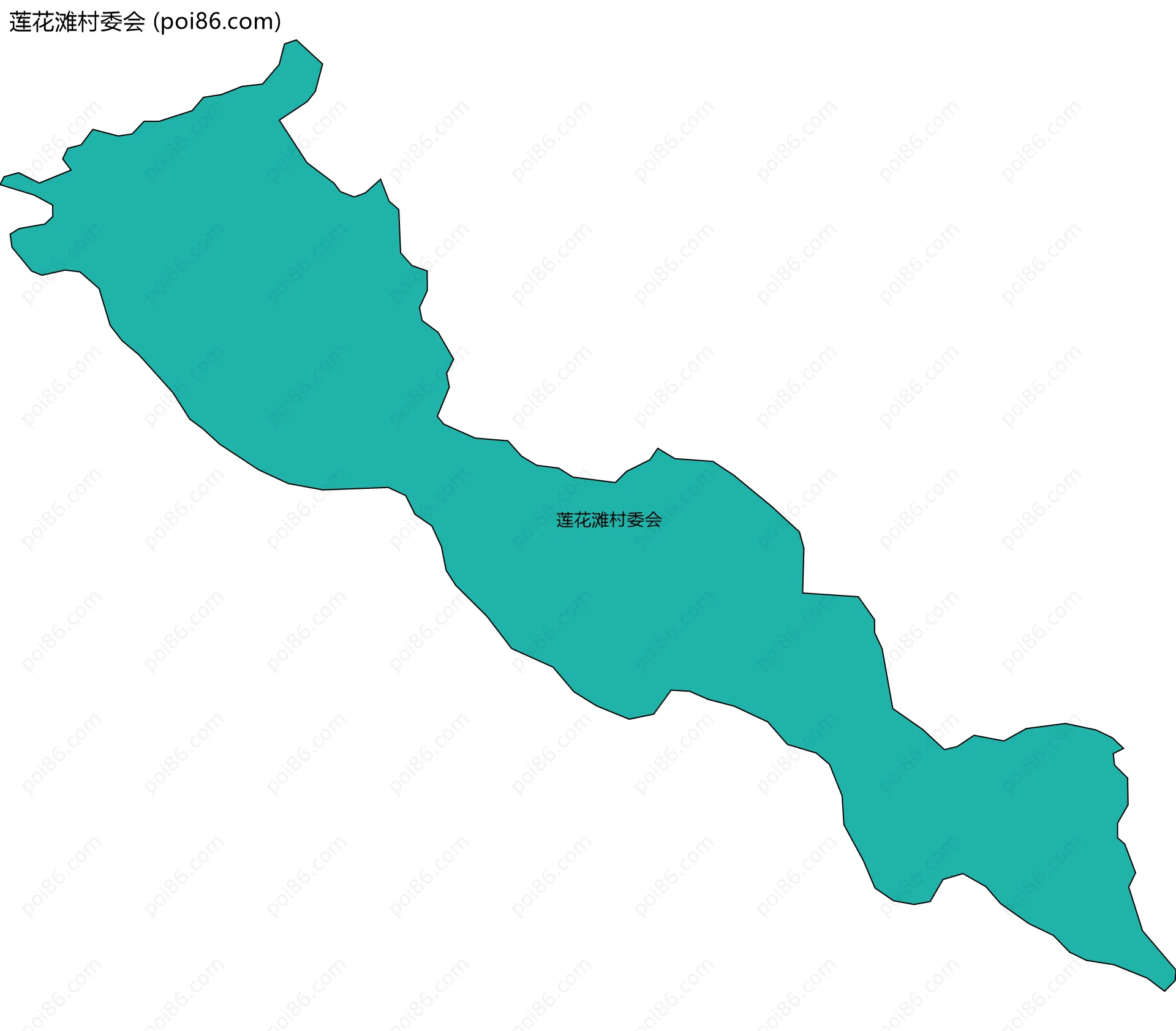 莲花滩村委会边界地图
