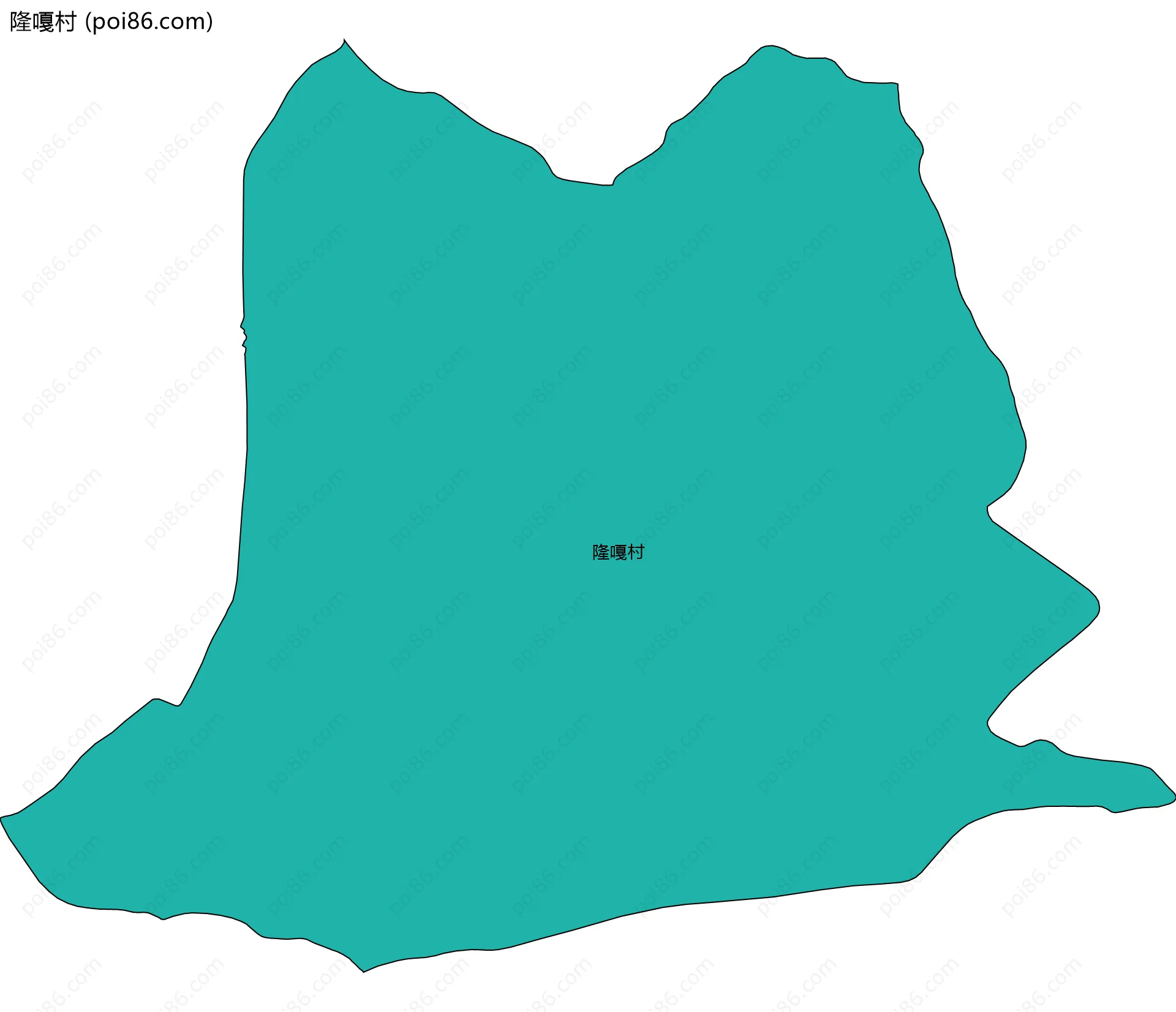 隆嘎村边界地图