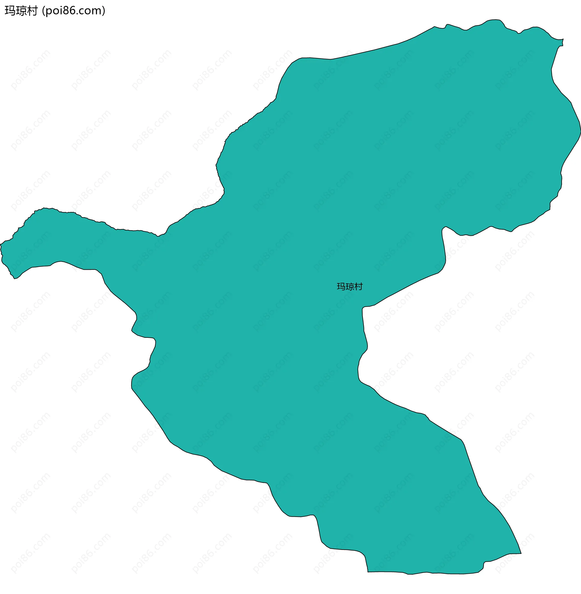 玛琼村边界地图