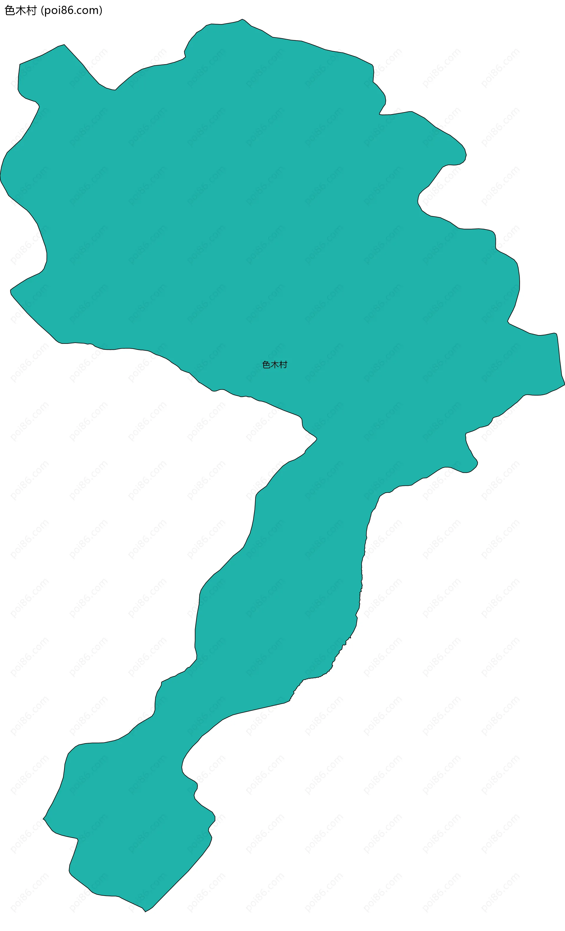 色木村边界地图