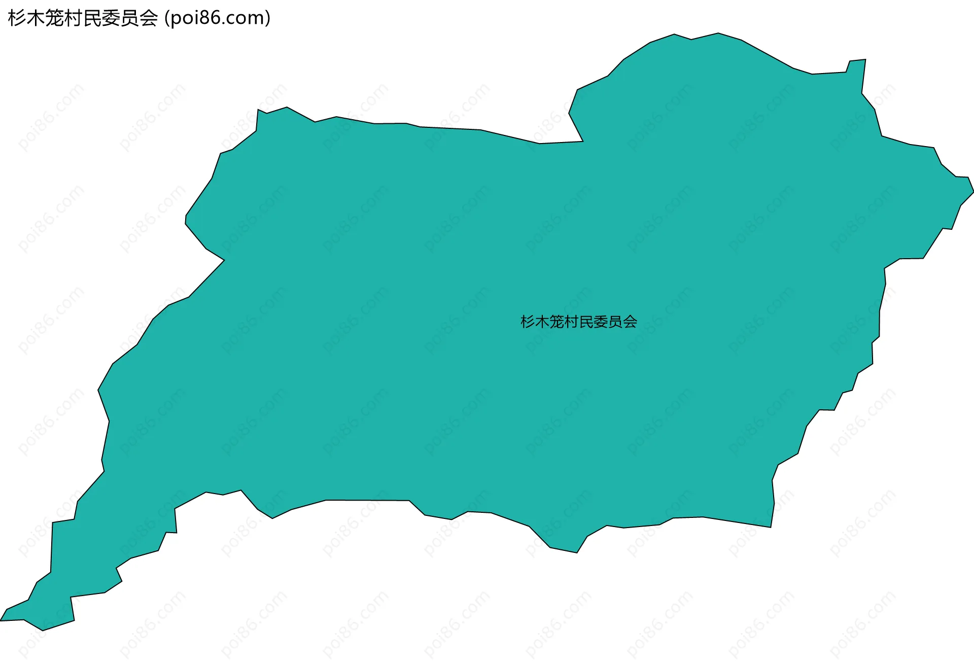 杉木笼村民委员会边界地图