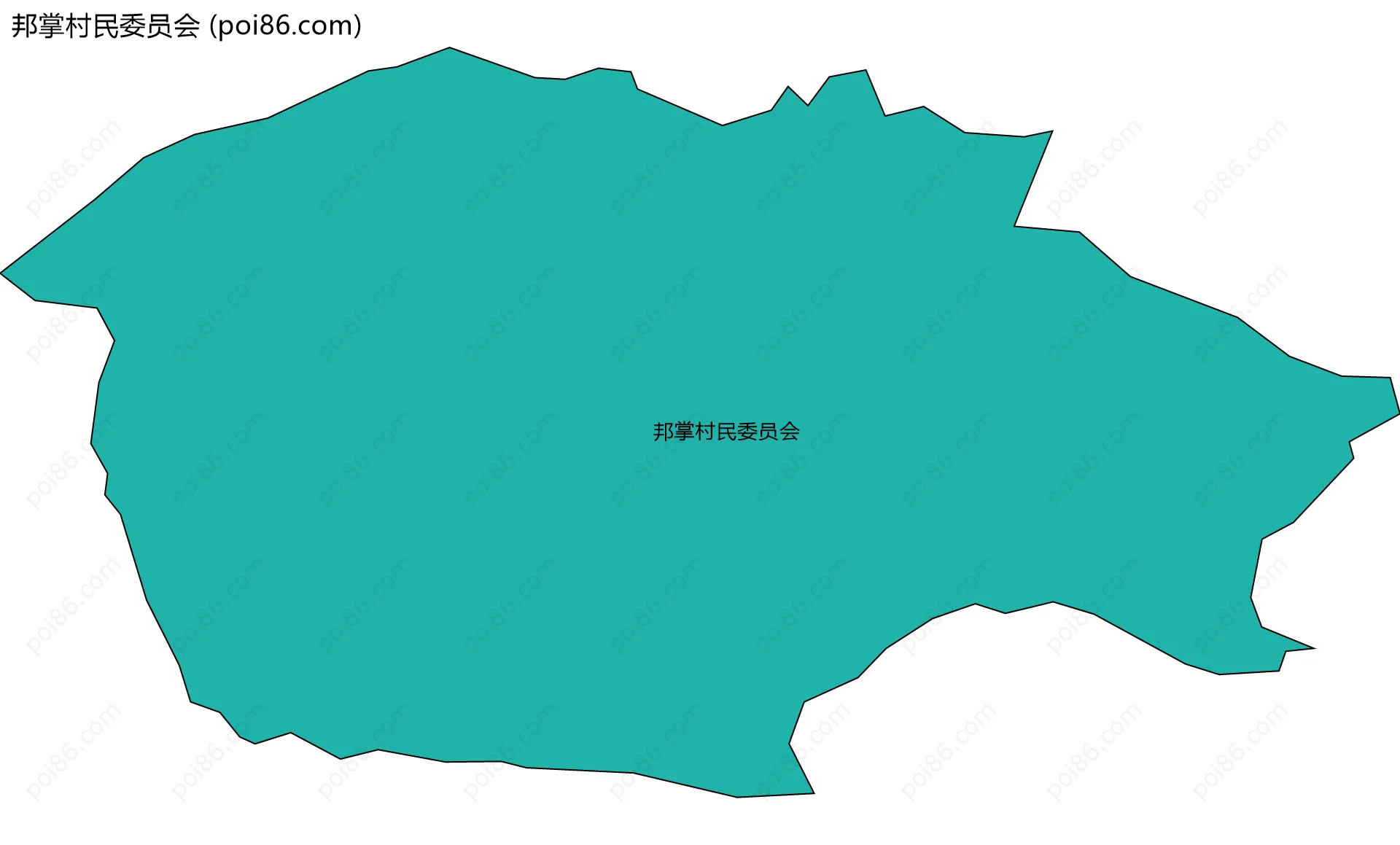 邦掌村民委员会边界地图
