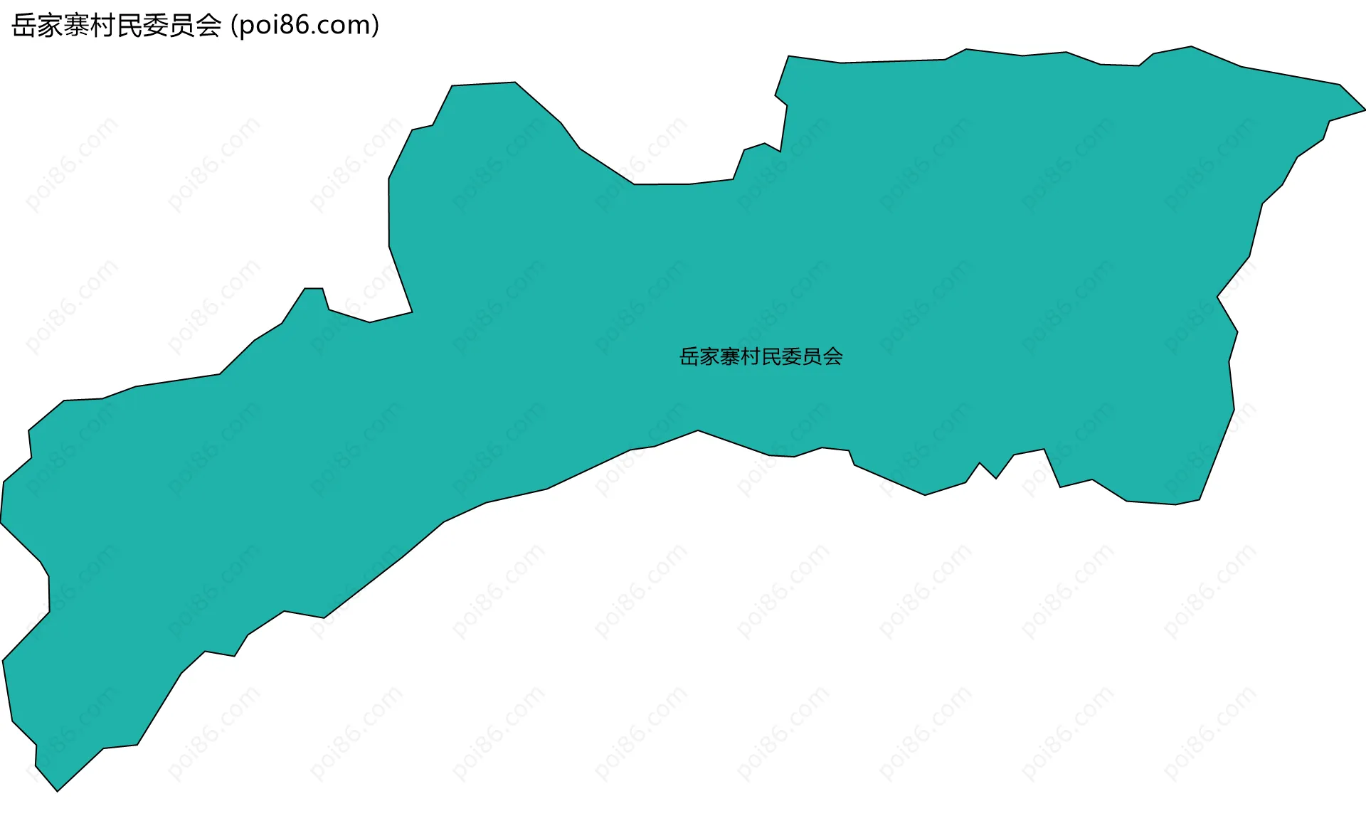 岳家寨村民委员会边界地图