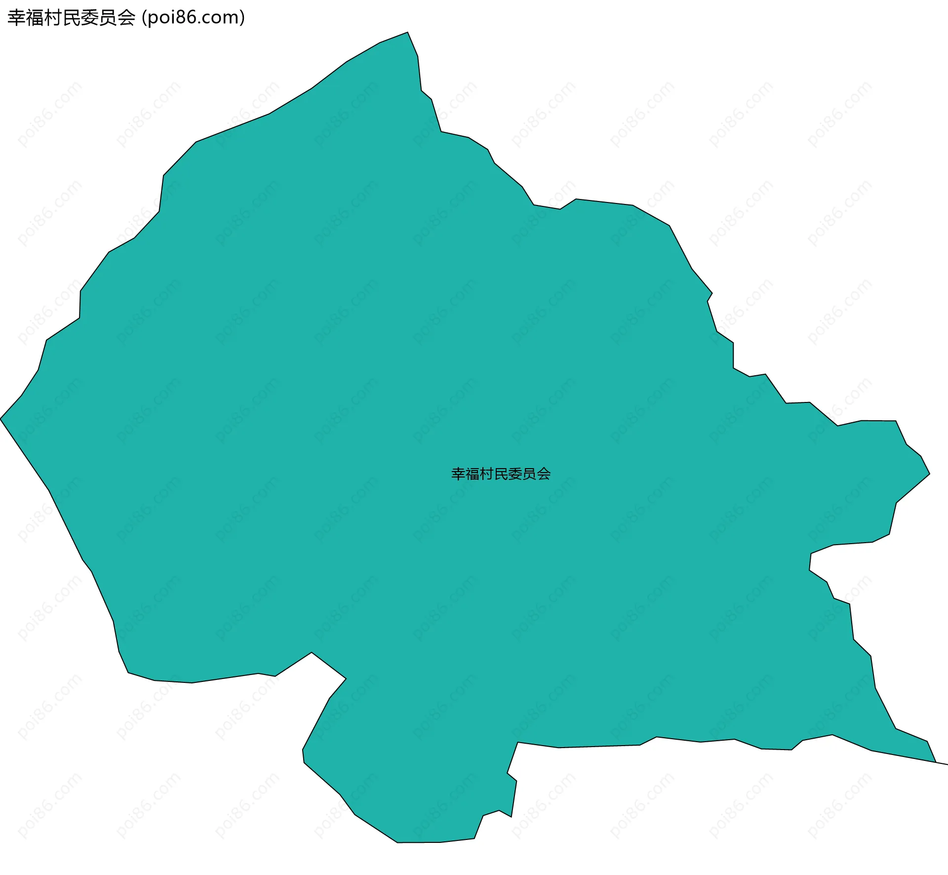 幸福村民委员会边界地图