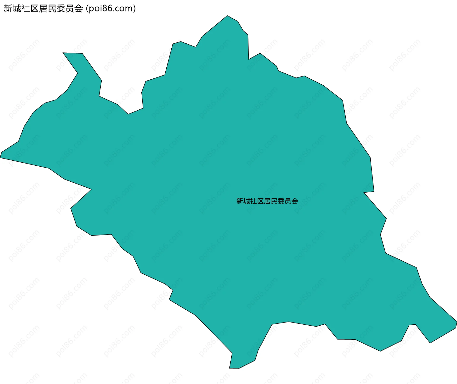 新城社区居民委员会边界地图
