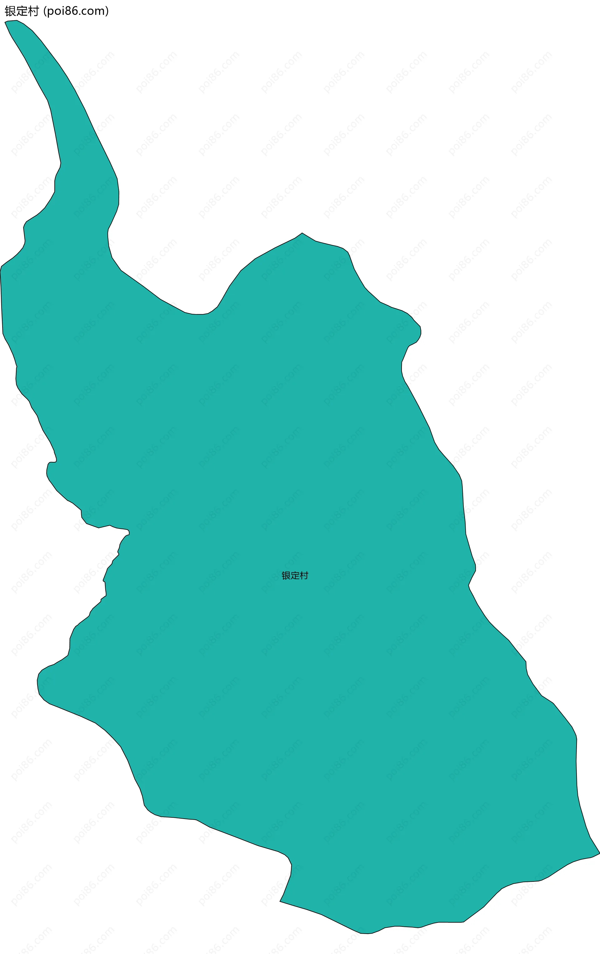 银定村边界地图