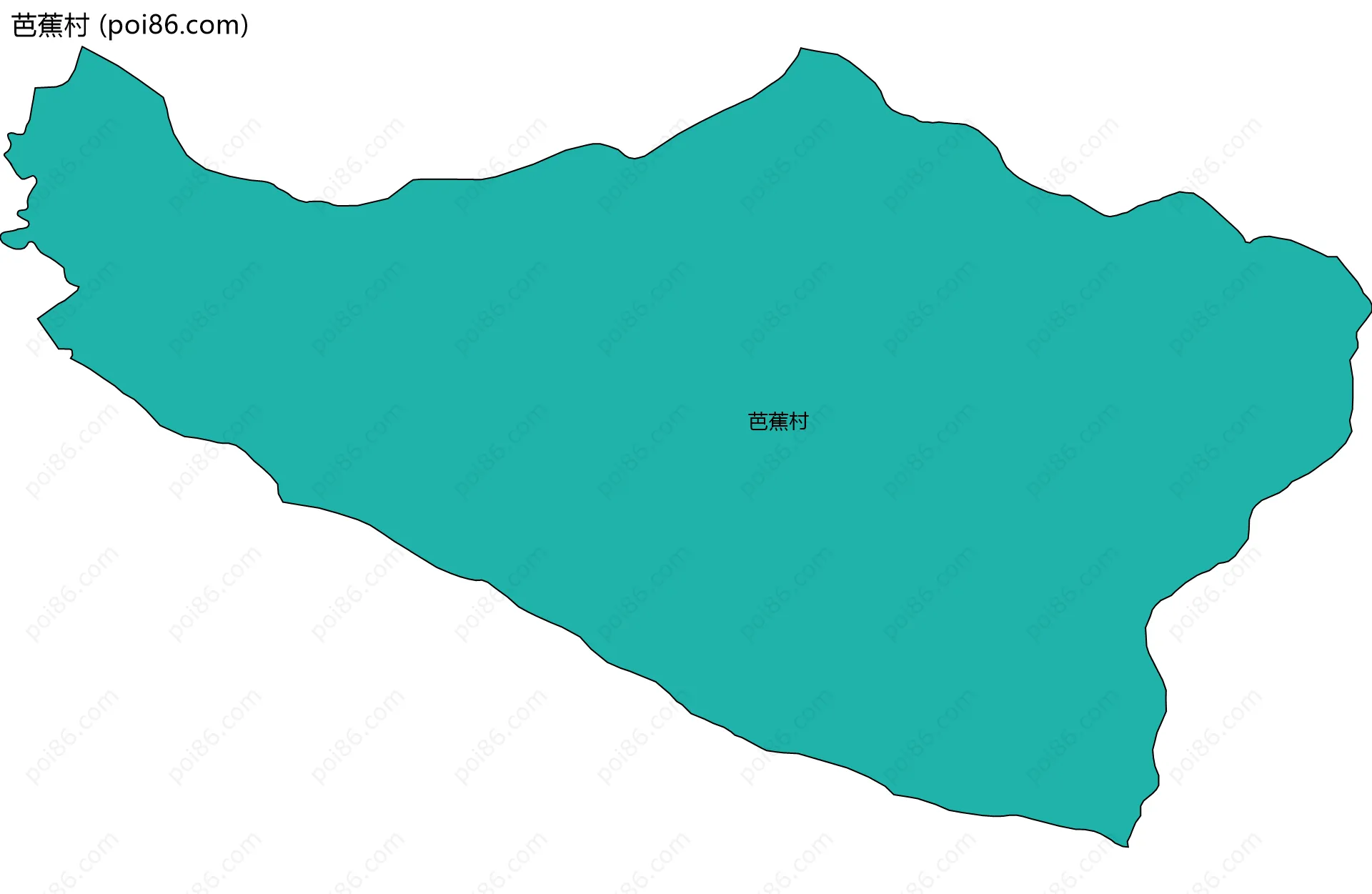 芭蕉村边界地图