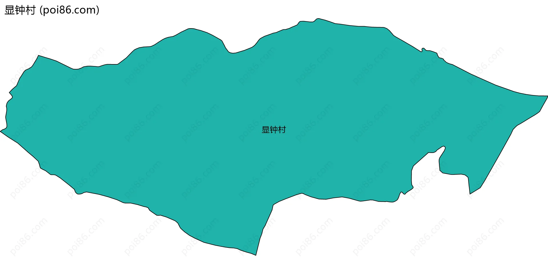显钟村边界地图