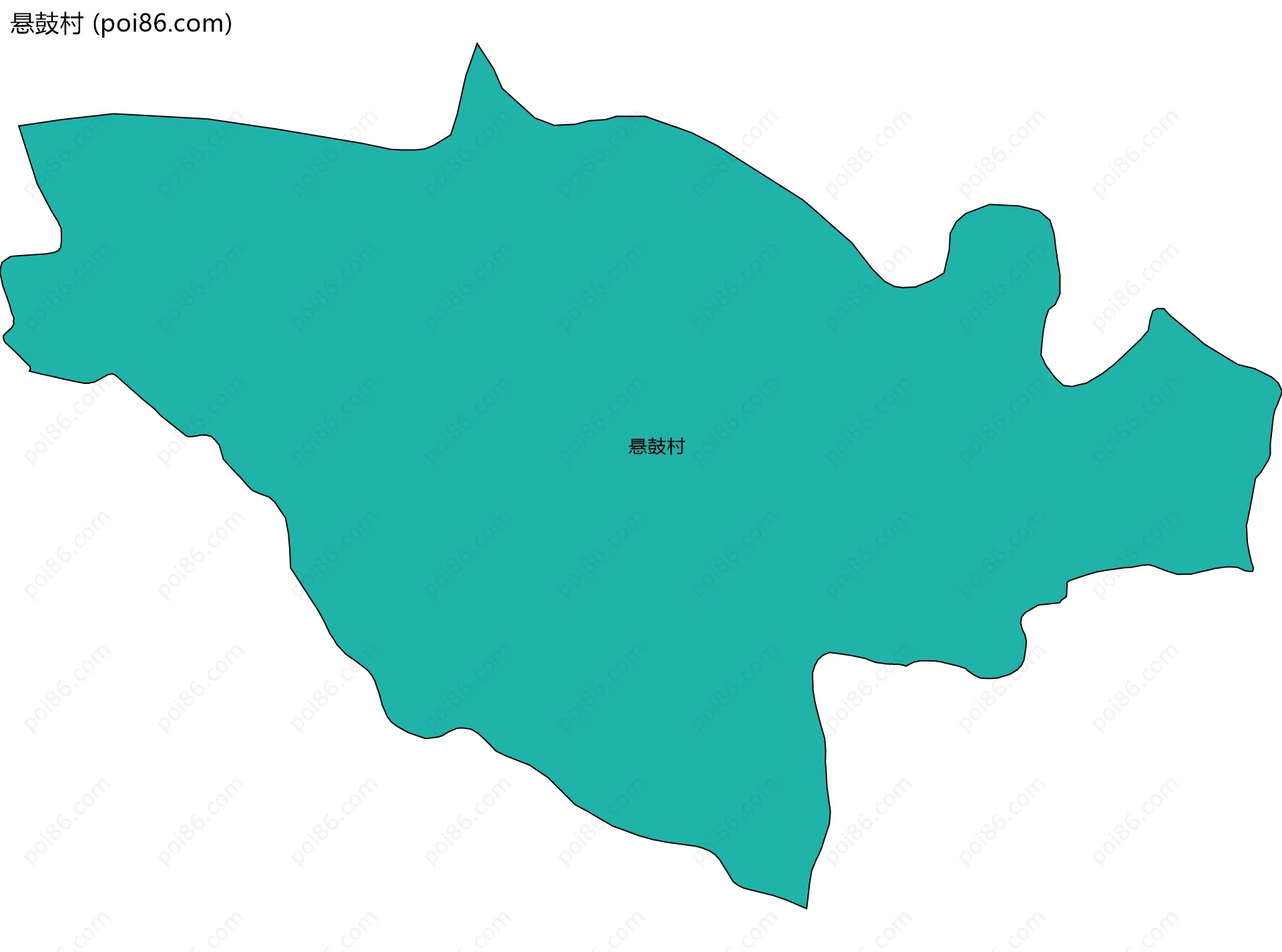 悬鼓村边界地图