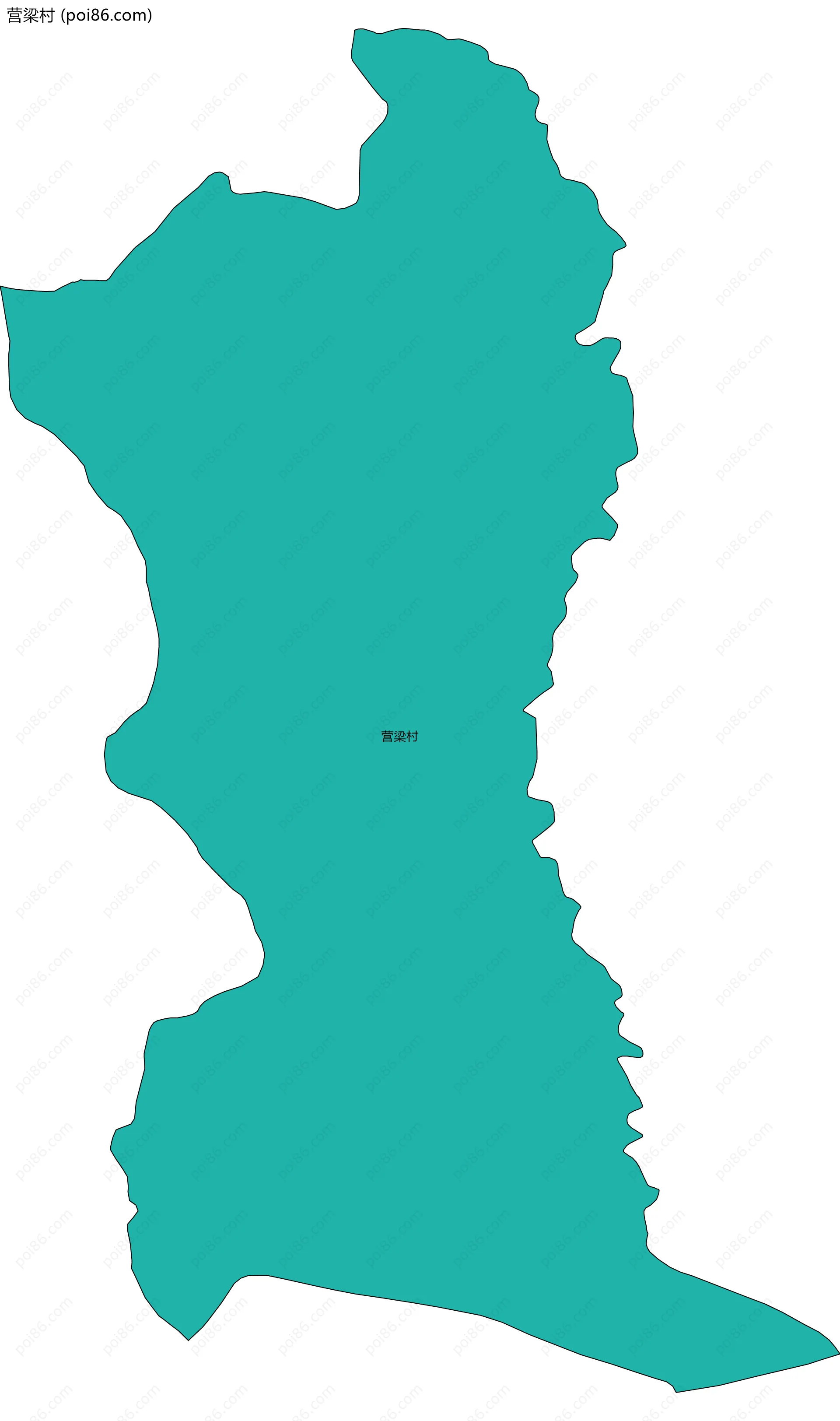 营梁村边界地图