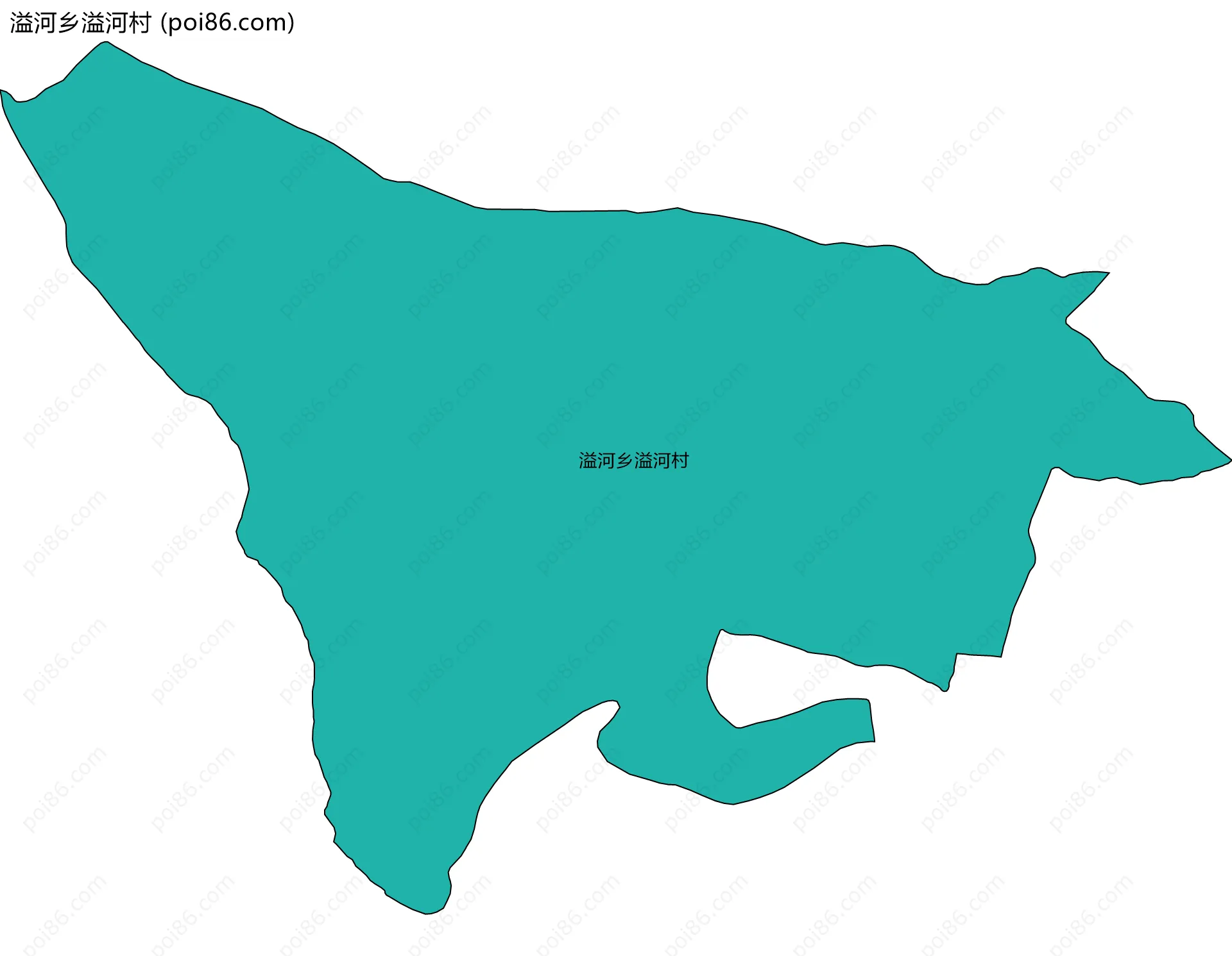 溢河乡溢河村边界地图