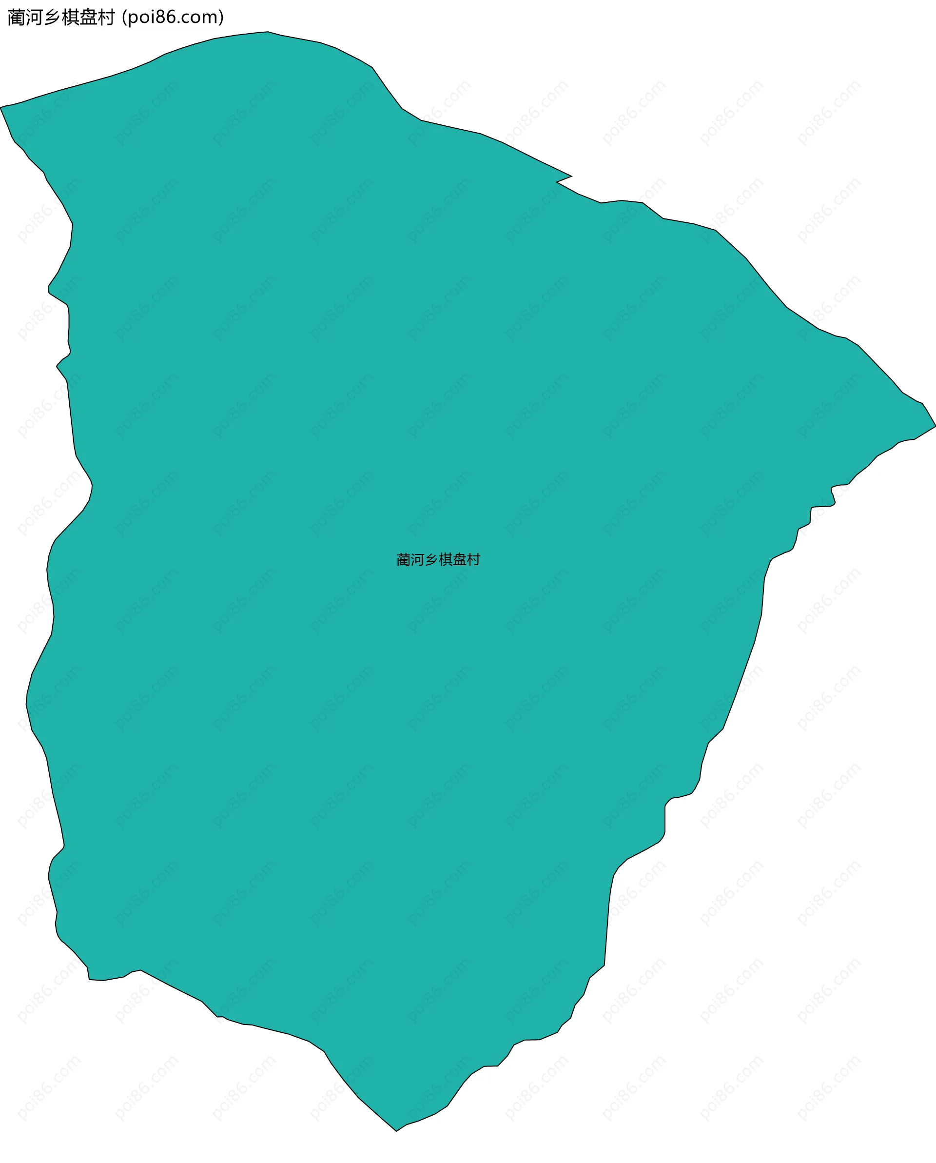 蔺河乡棋盘村边界地图