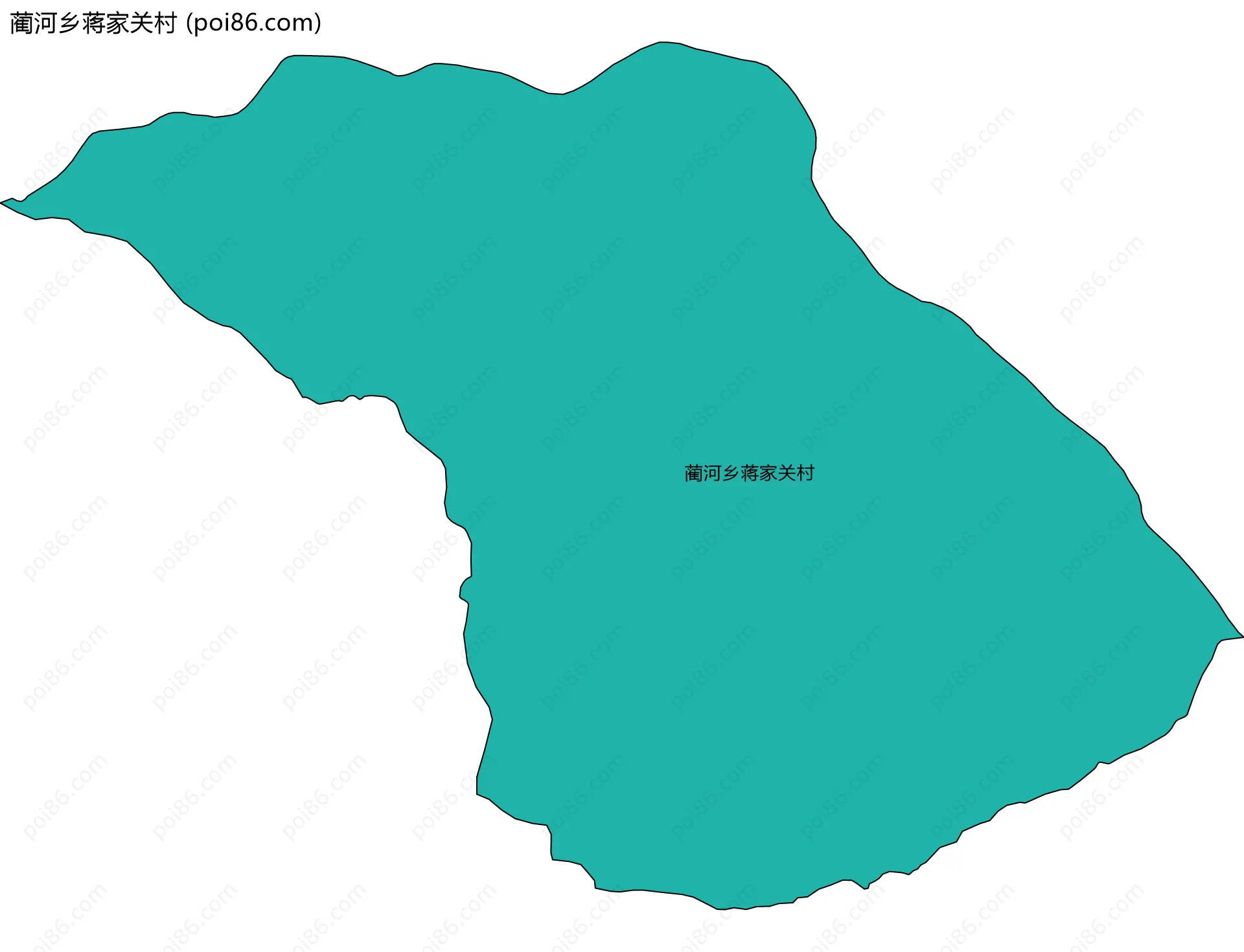 蔺河乡蒋家关村边界地图