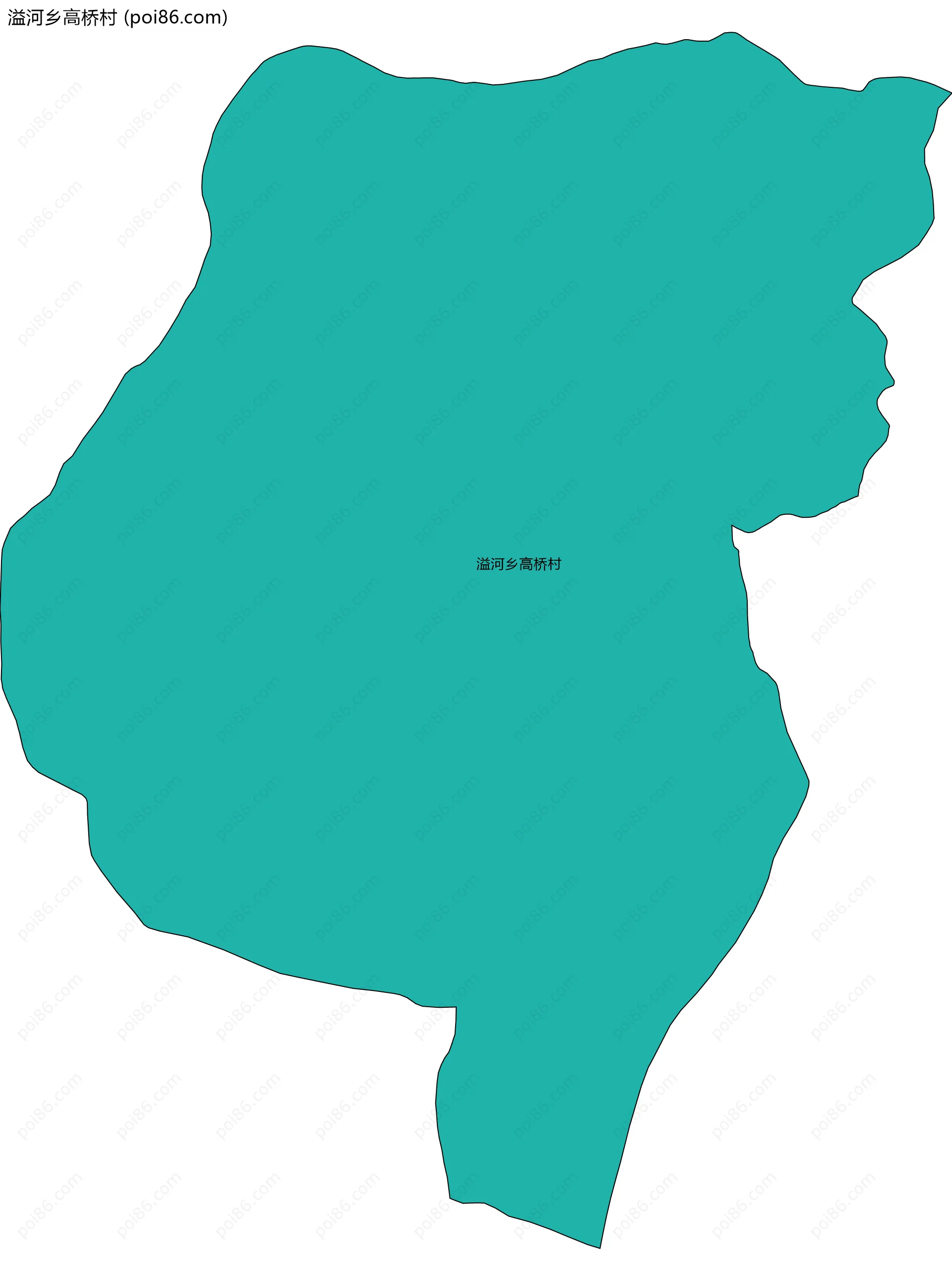 溢河乡高桥村边界地图