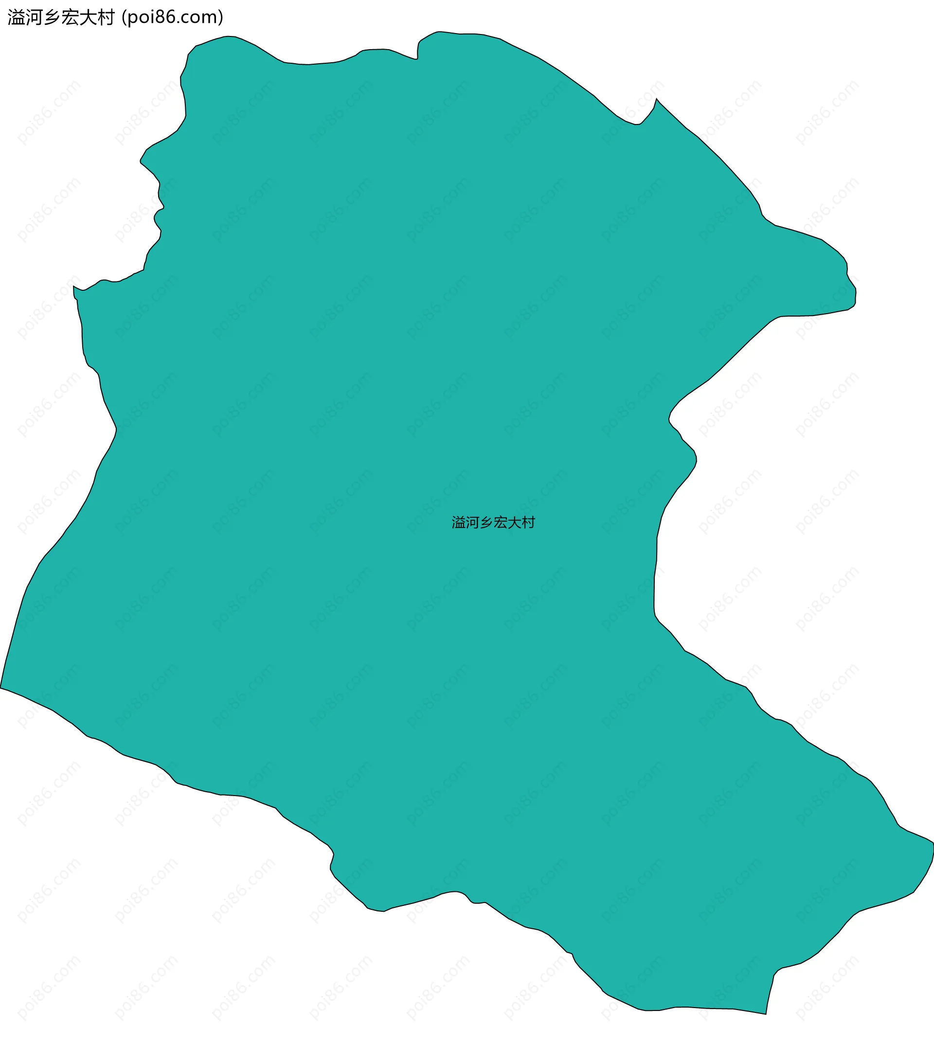 溢河乡宏大村边界地图