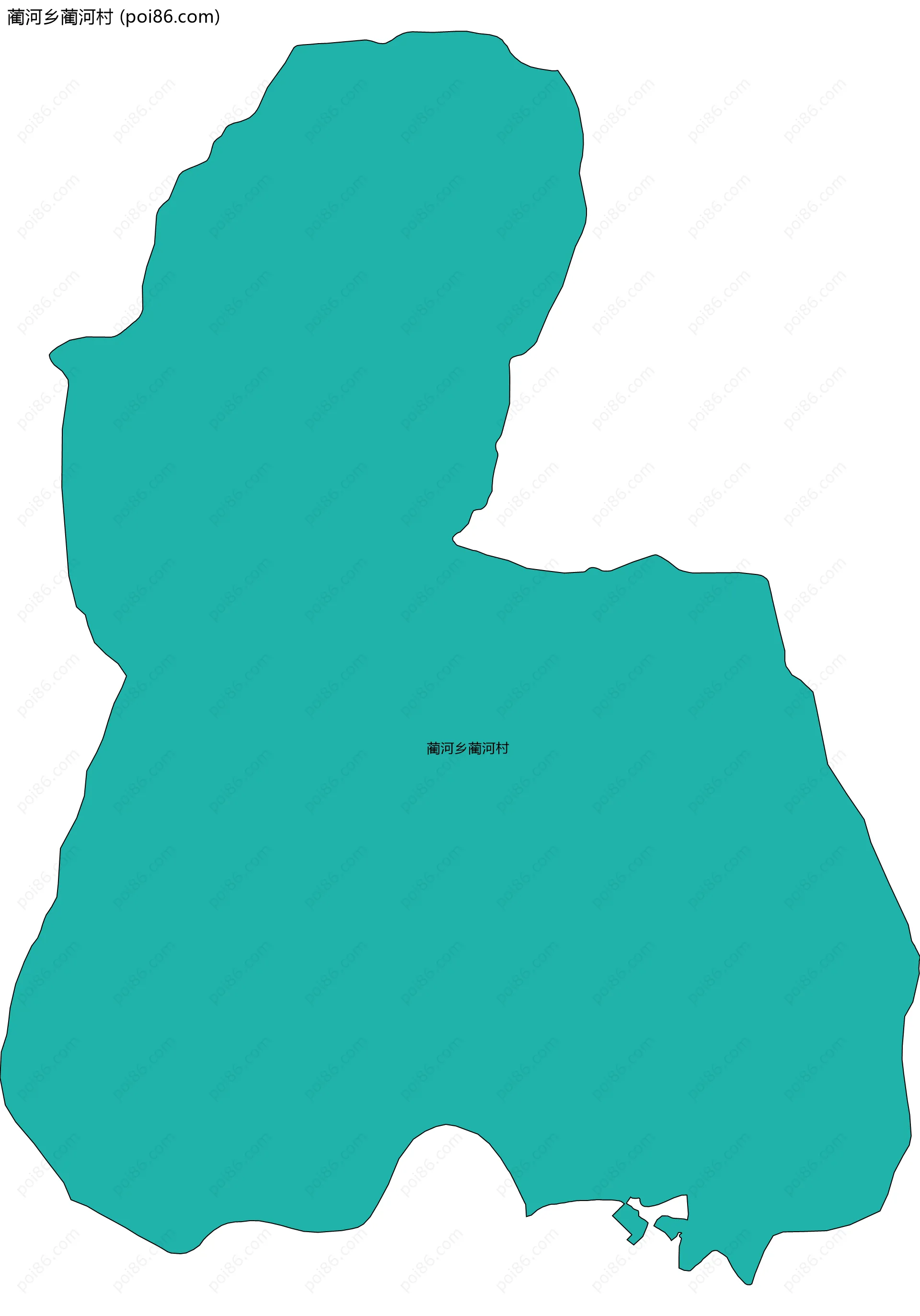 蔺河乡蔺河村边界地图