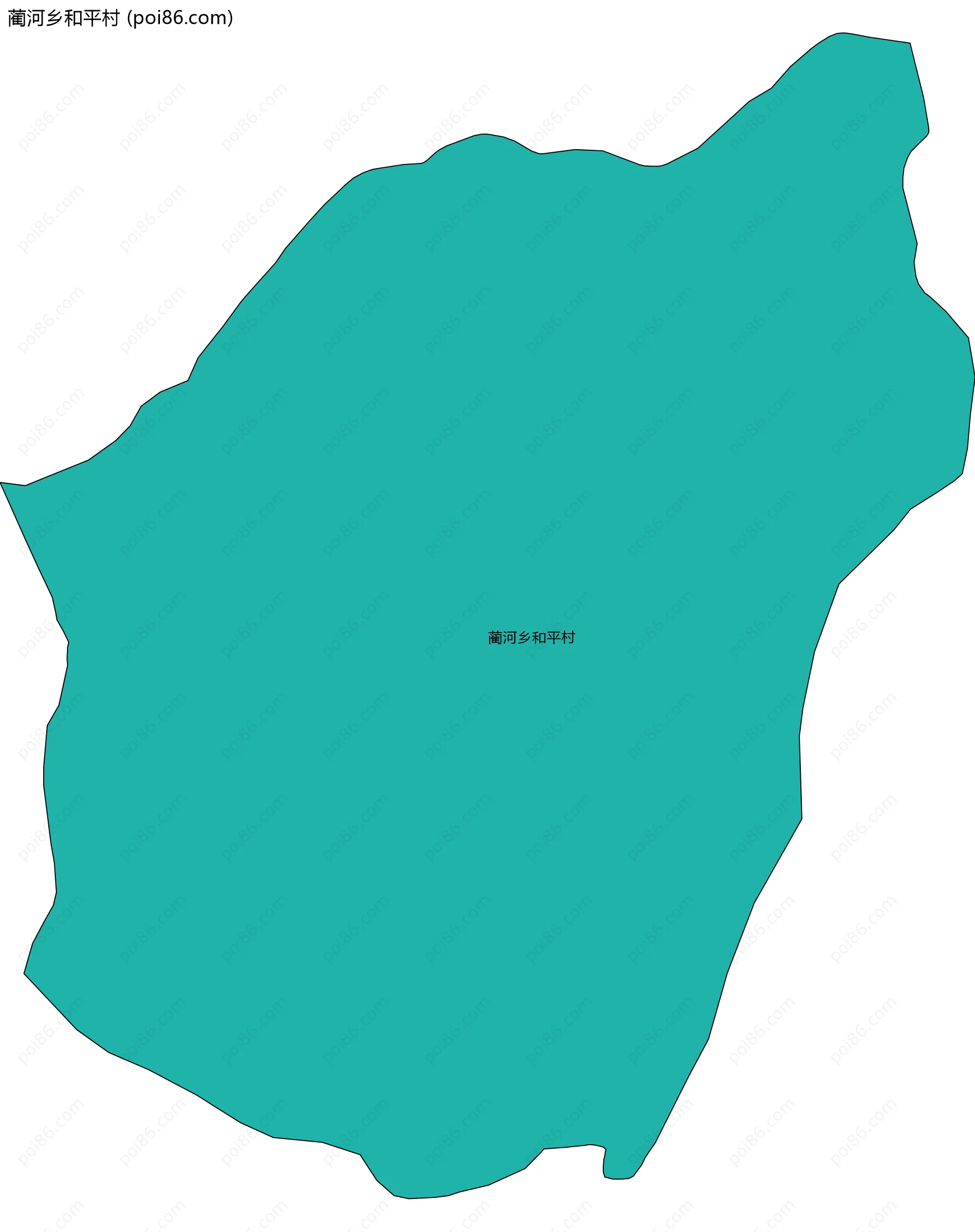 蔺河乡和平村边界地图