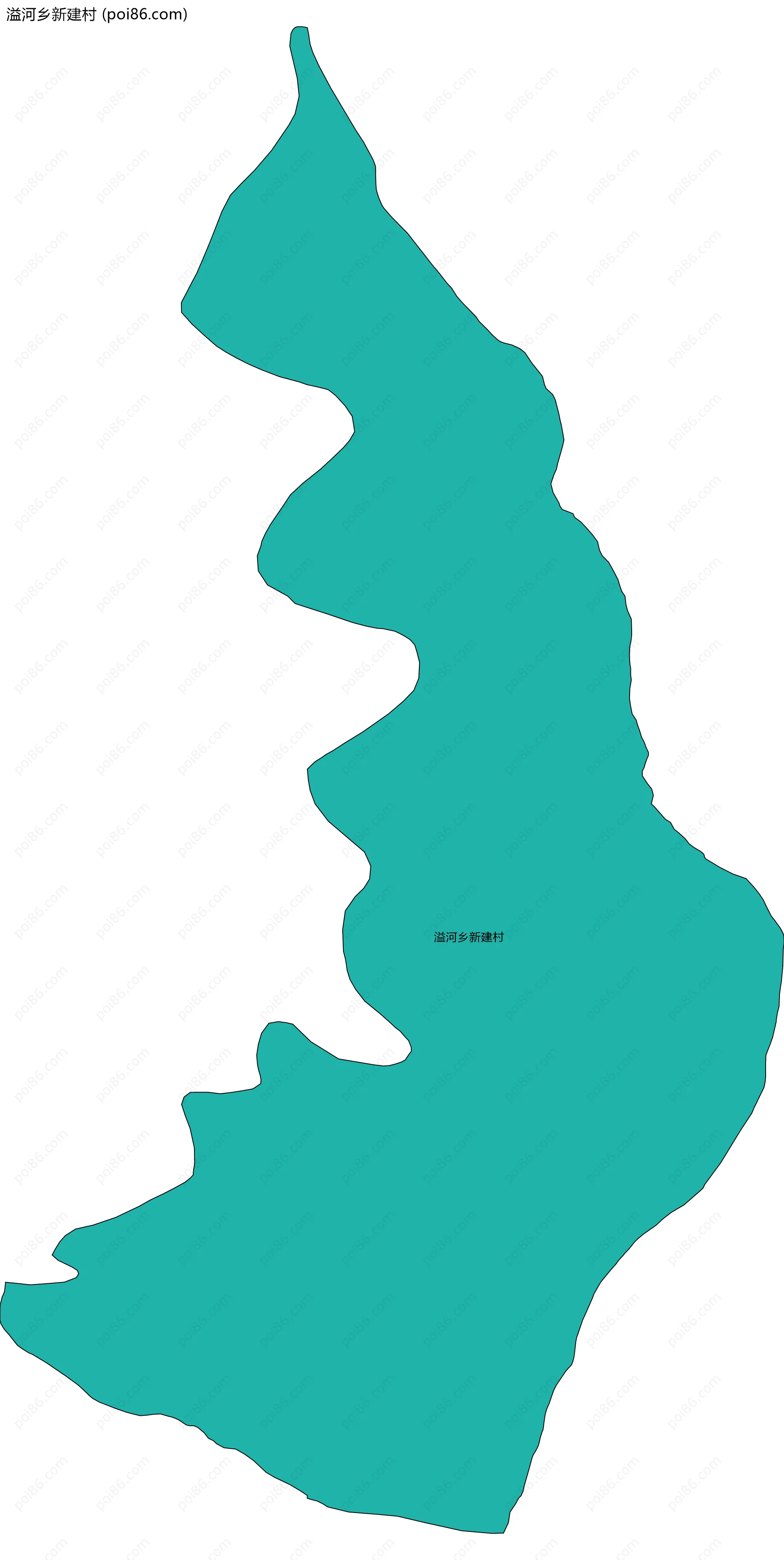 溢河乡新建村边界地图