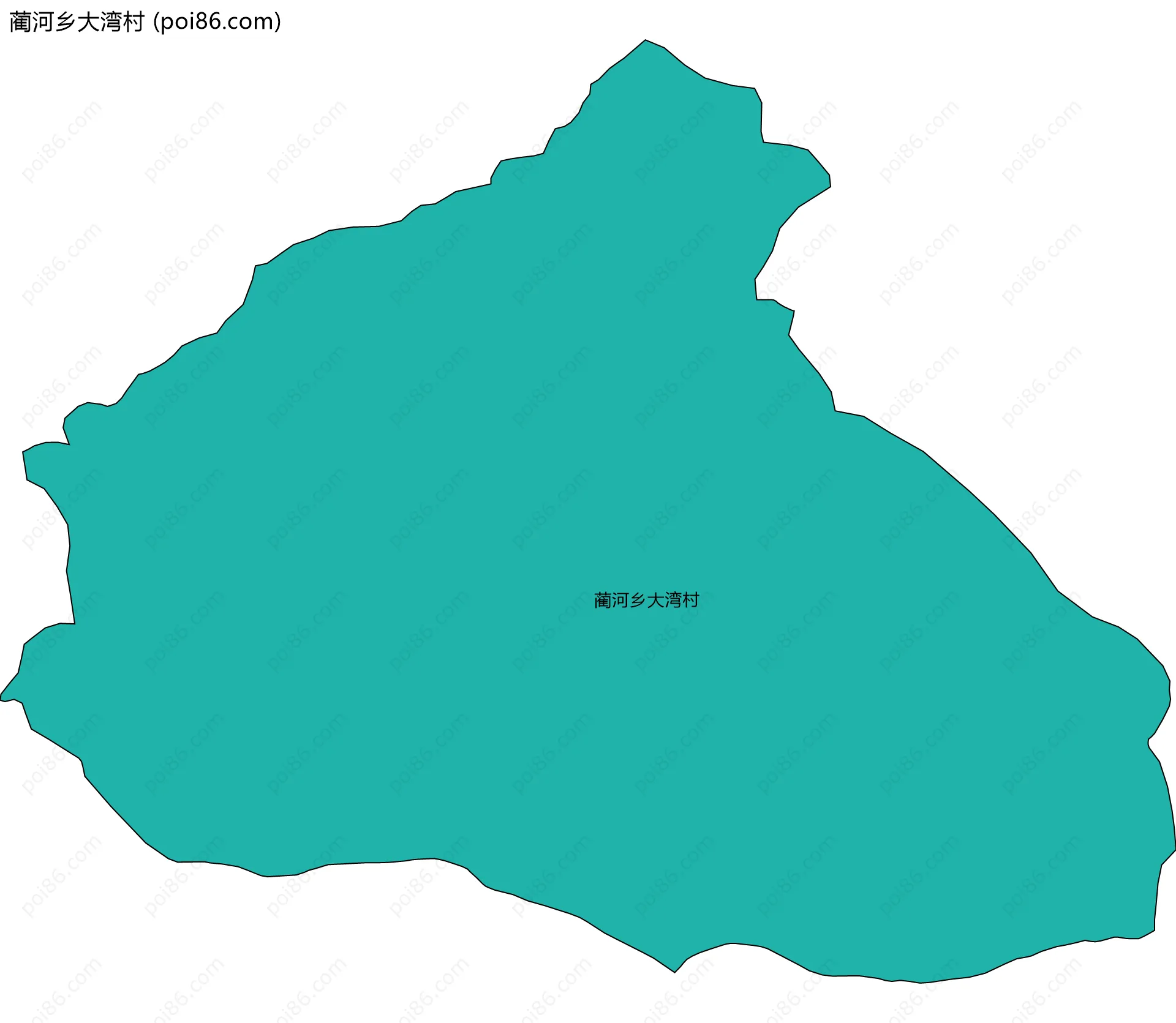 蔺河乡大湾村边界地图