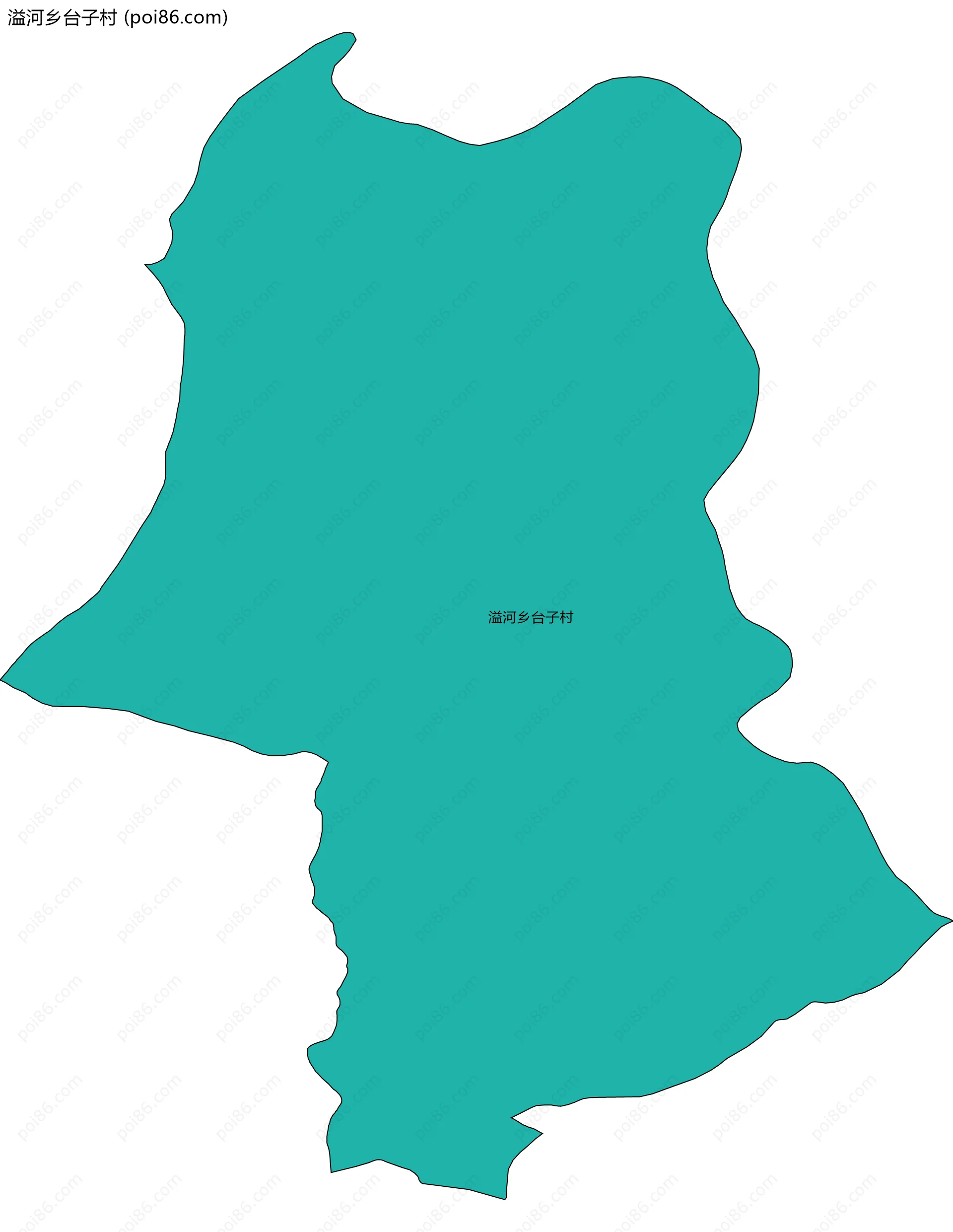 溢河乡台子村边界地图