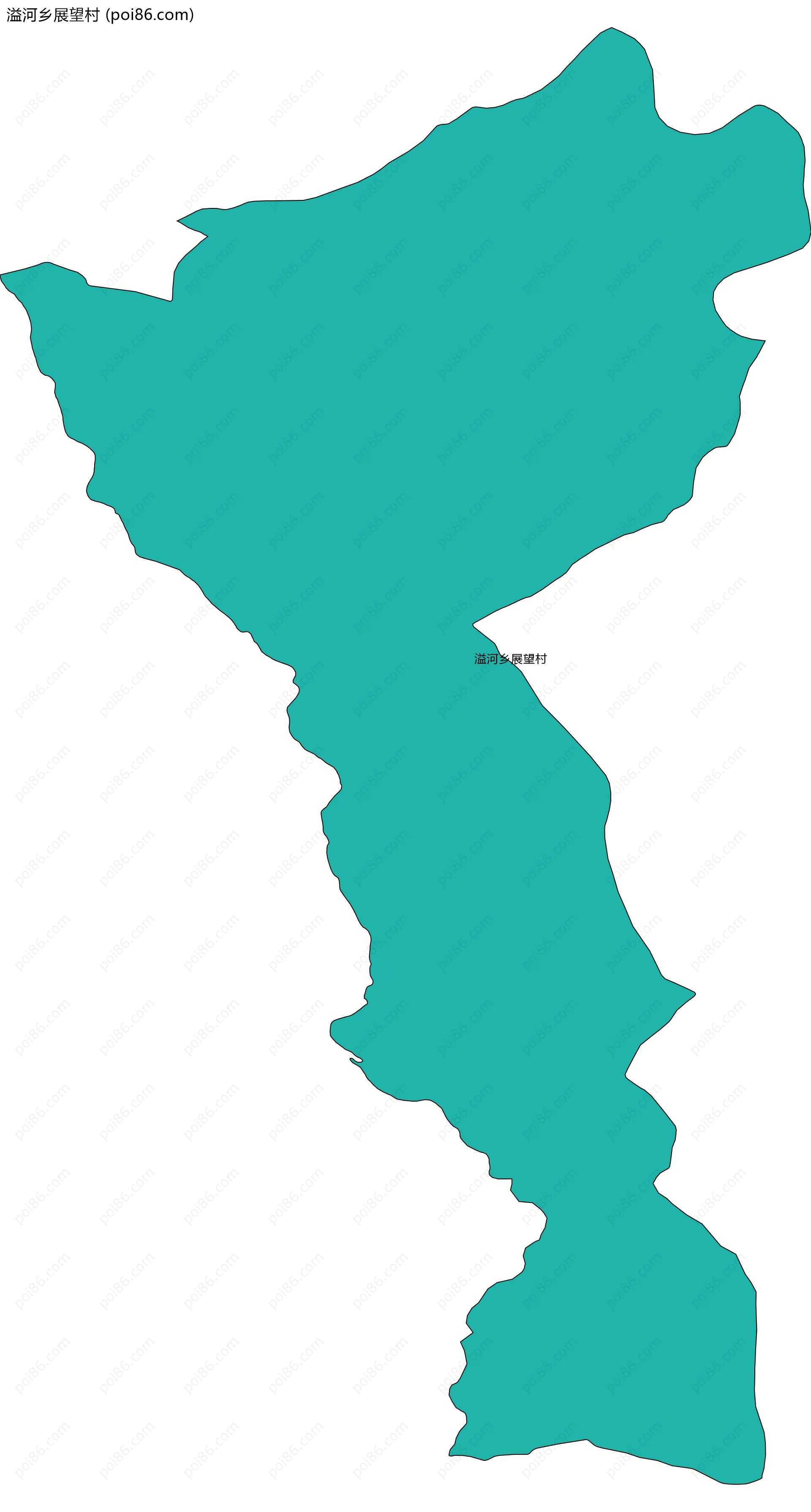 溢河乡展望村边界地图