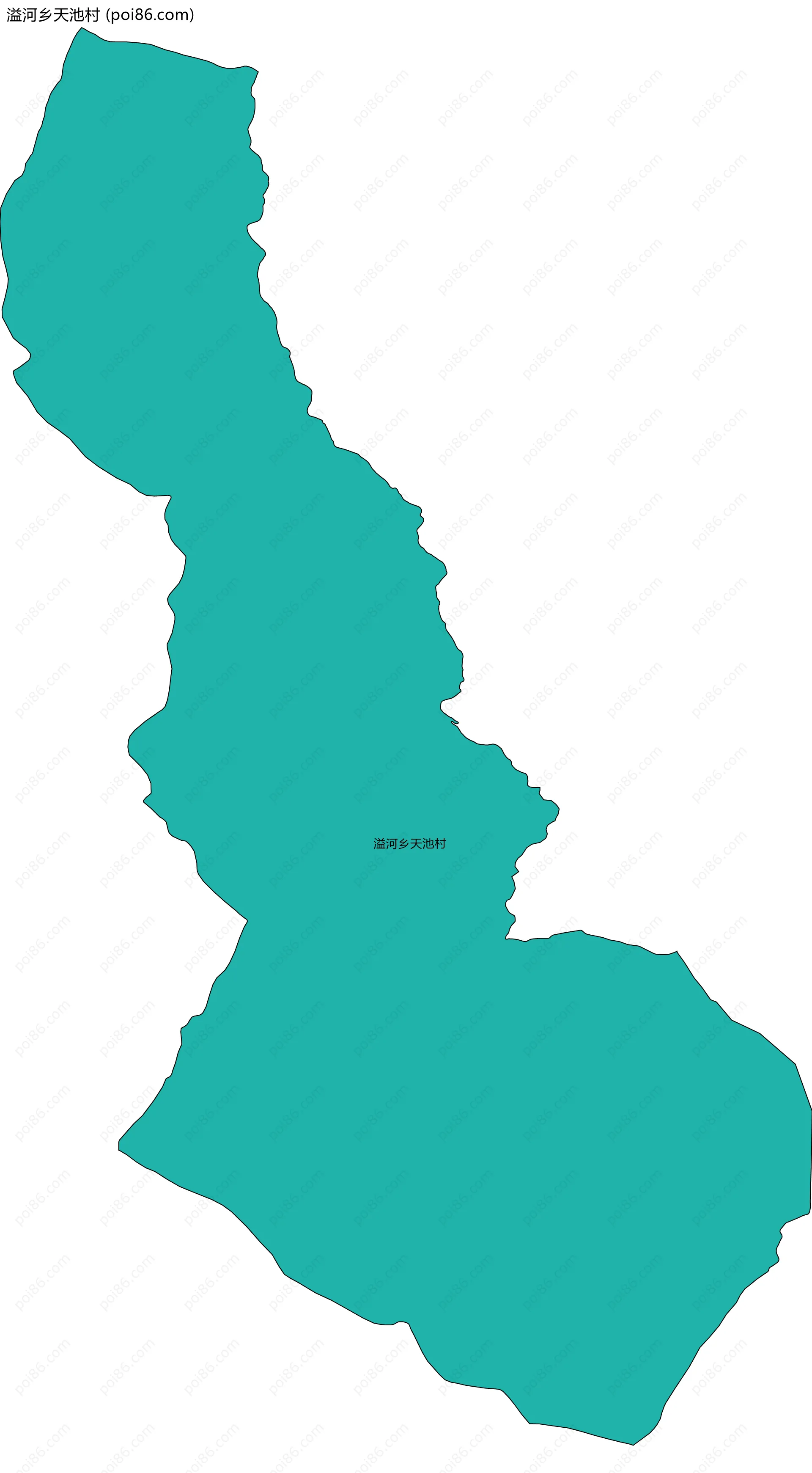 溢河乡天池村边界地图