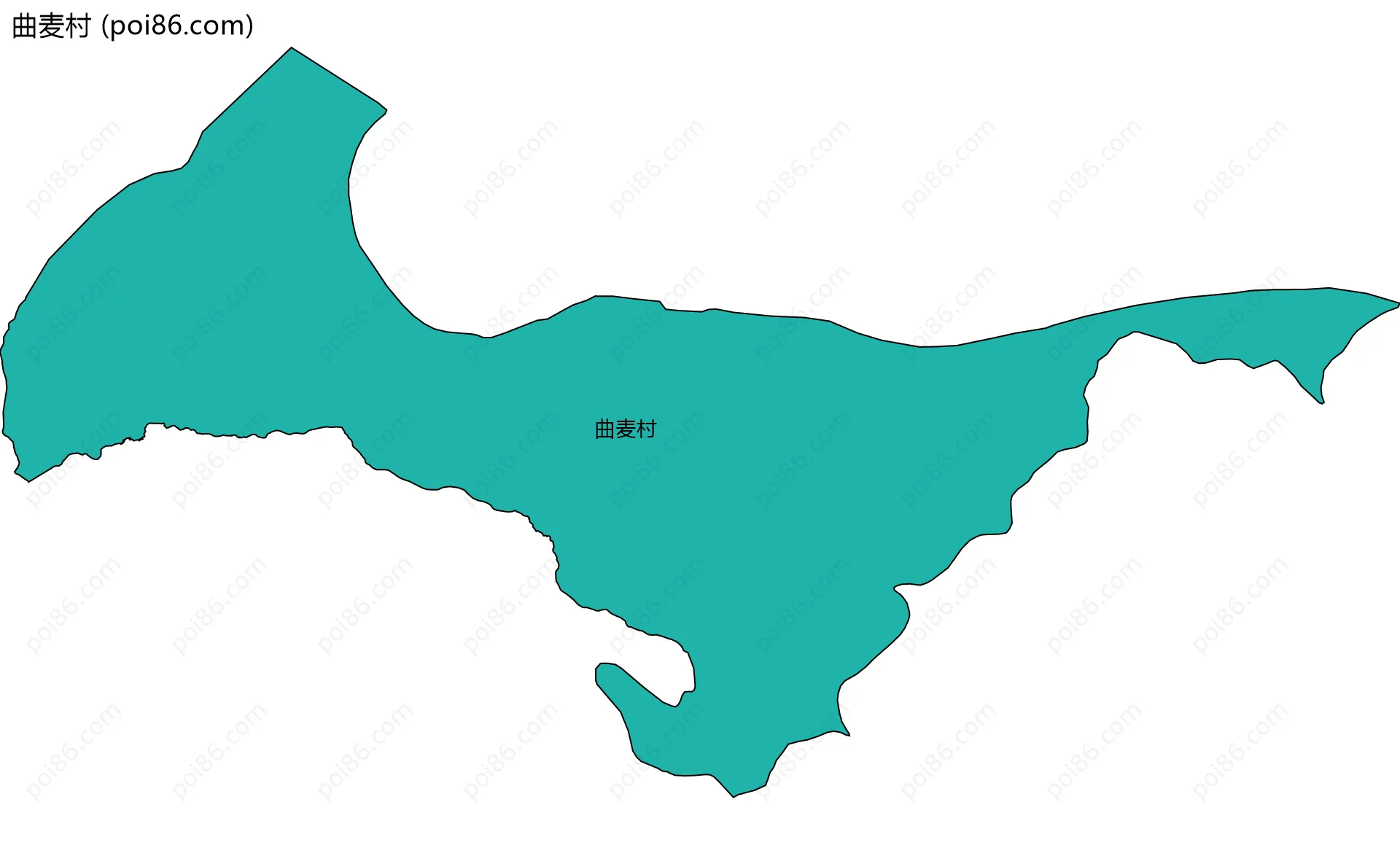 曲麦村边界地图
