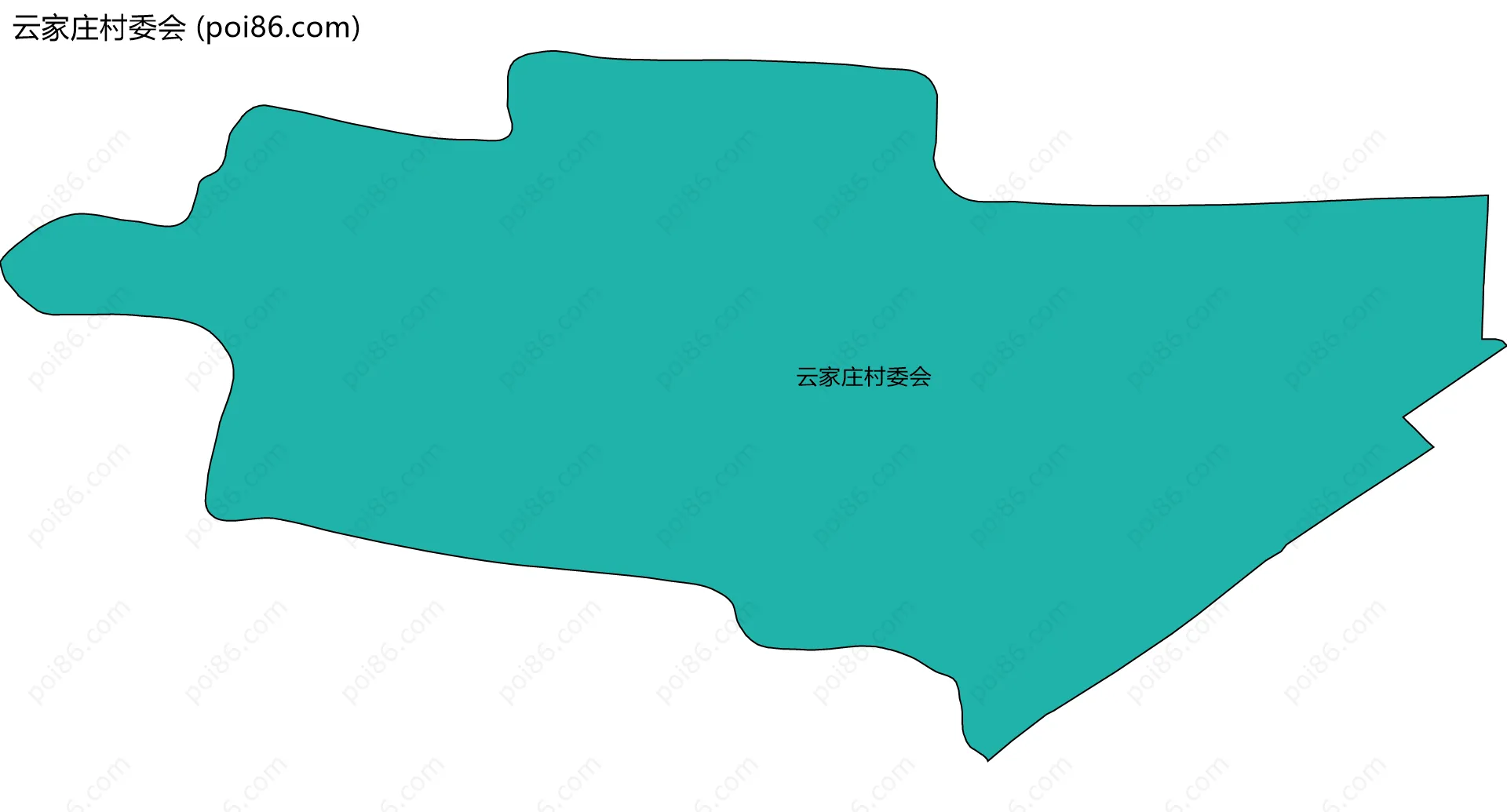 云家庄村委会边界地图