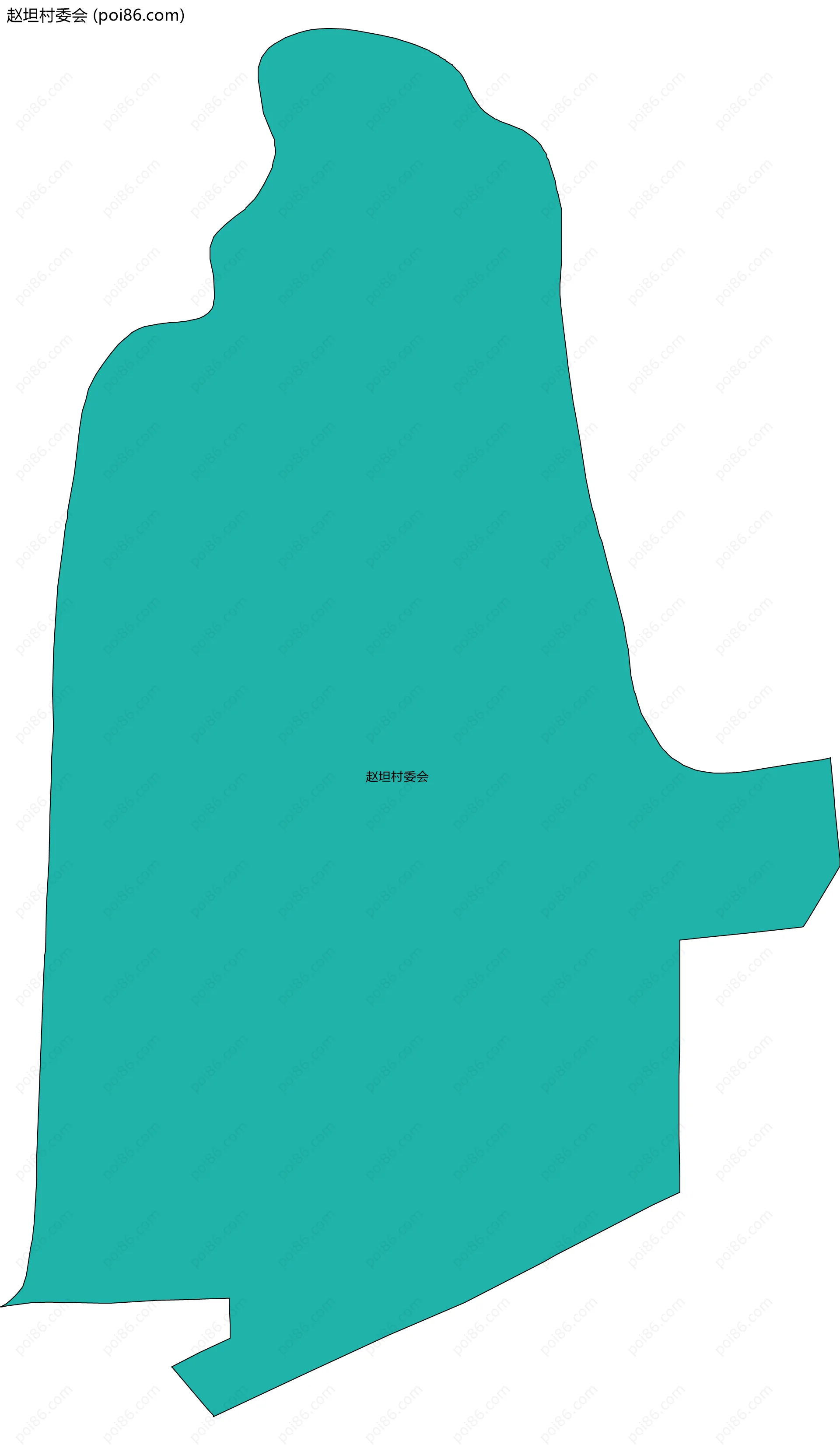 赵坦村委会边界地图