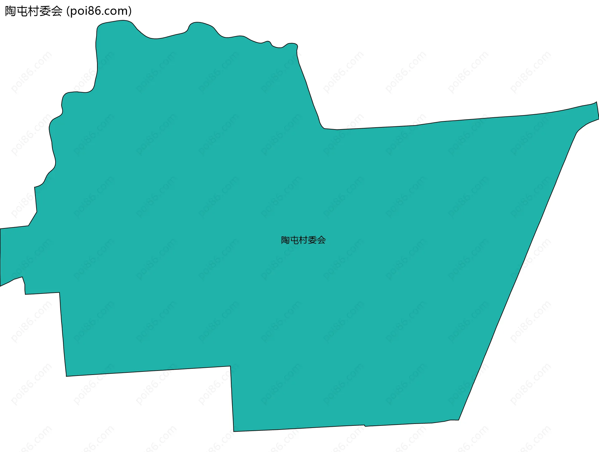 陶屯村委会边界地图