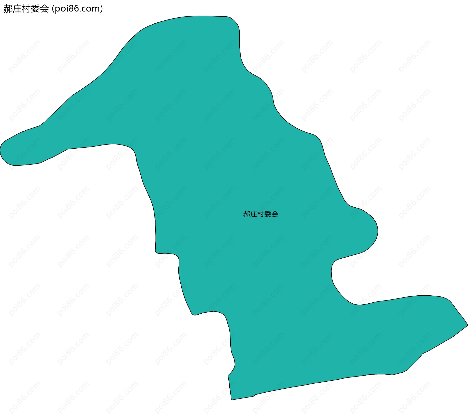 郝庄村委会边界地图