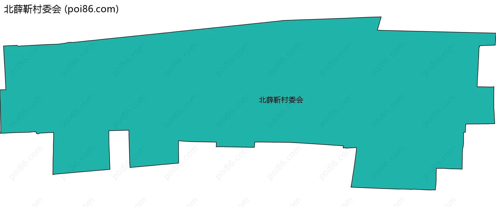 北薛靳村委会边界地图