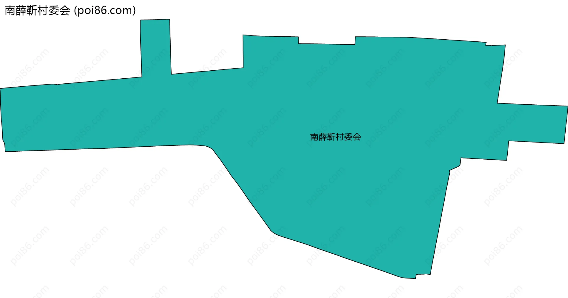南薛靳村委会边界地图