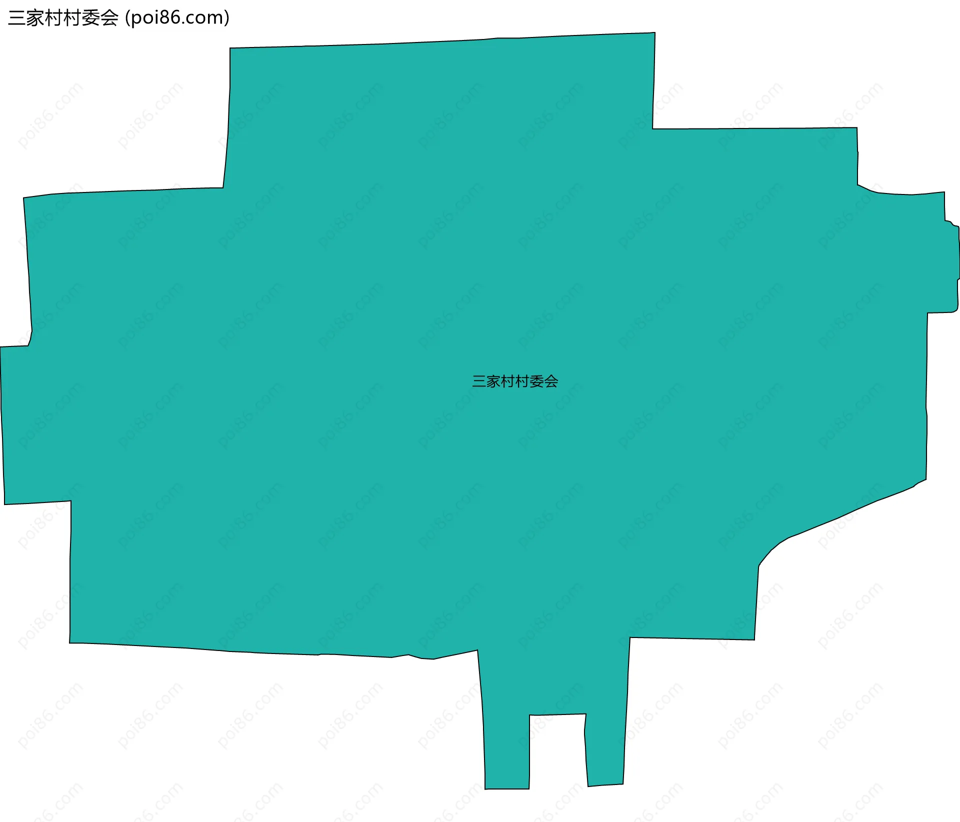 三家村村委会边界地图