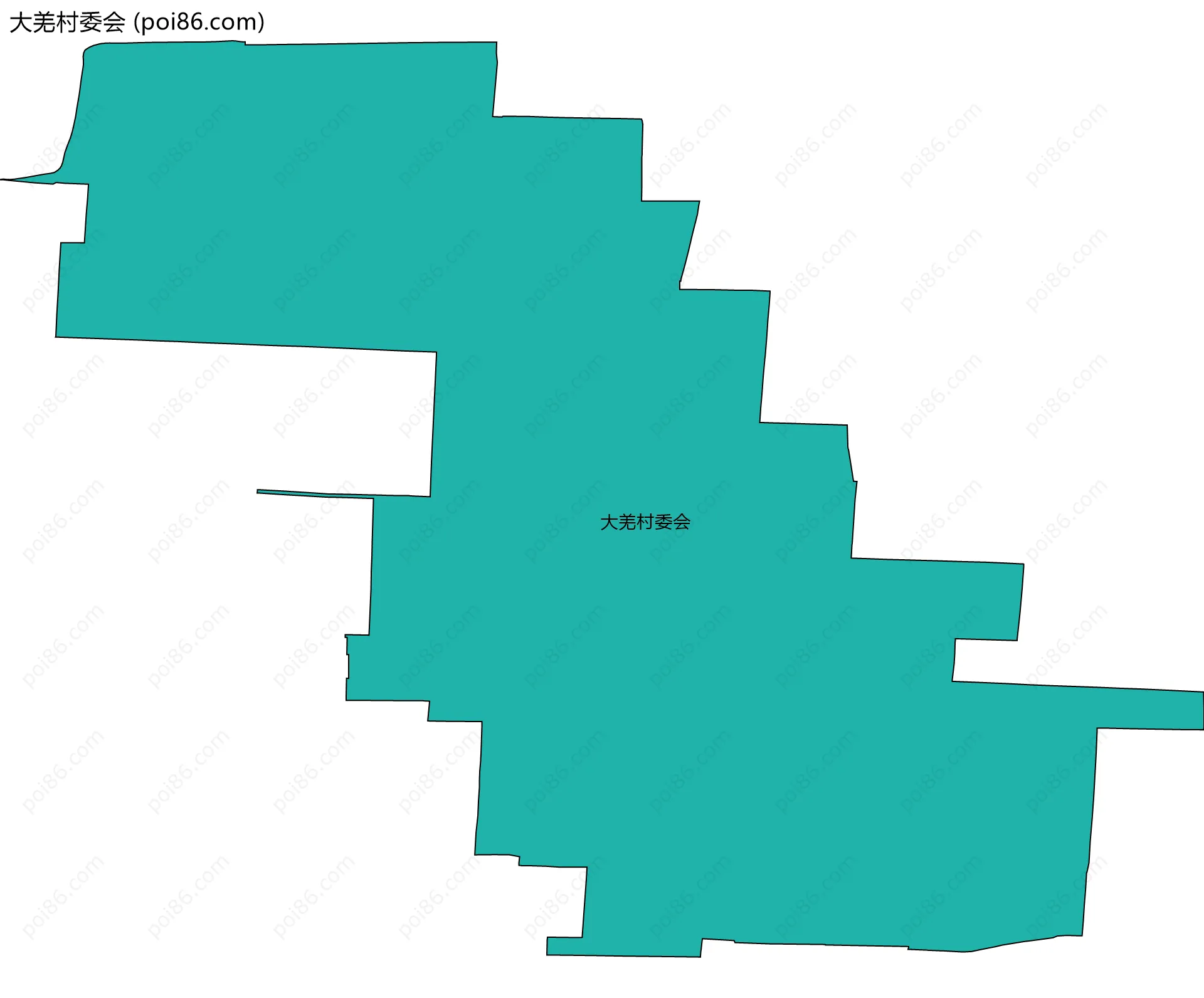 大羌村委会边界地图