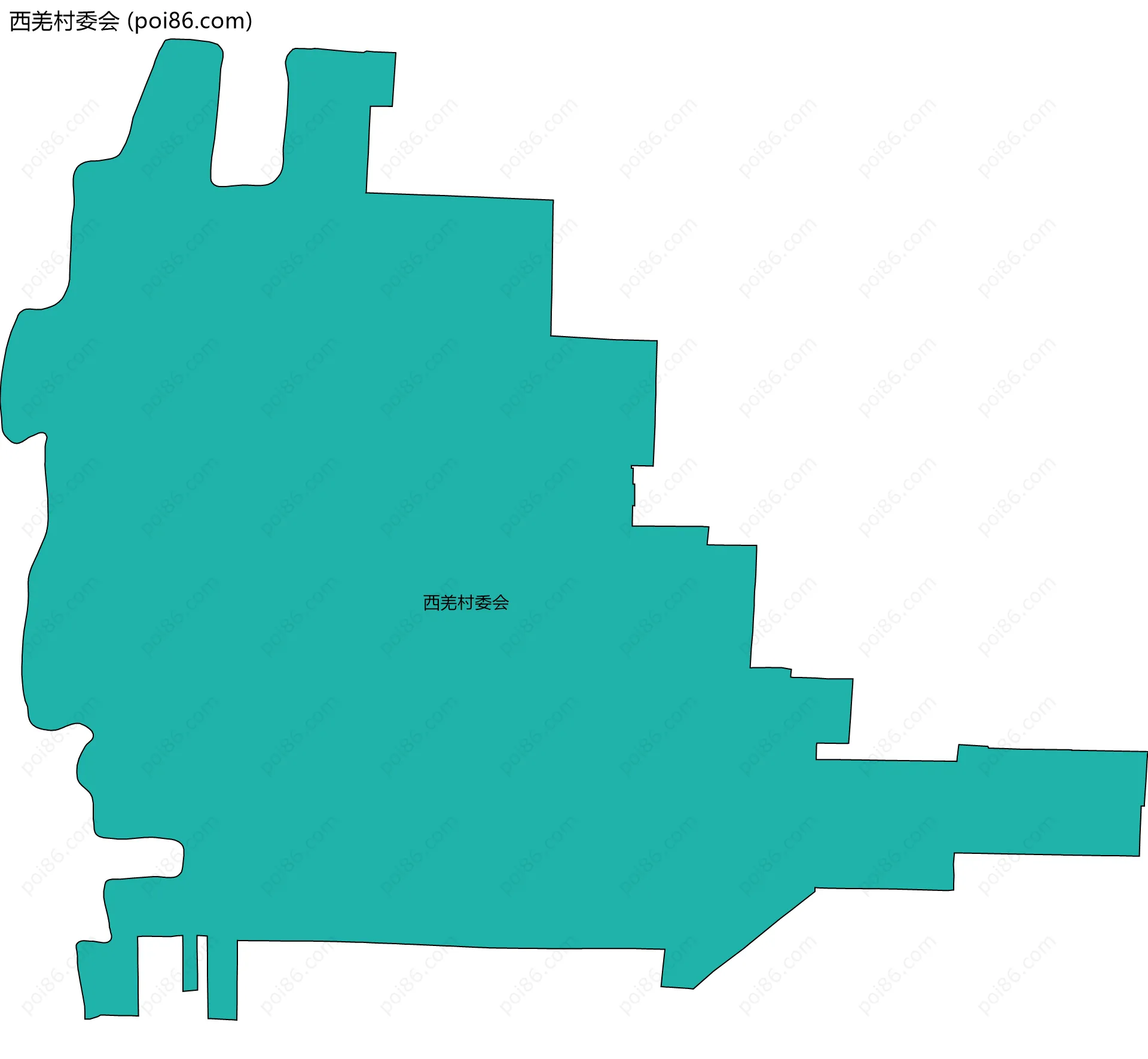 西羌村委会边界地图