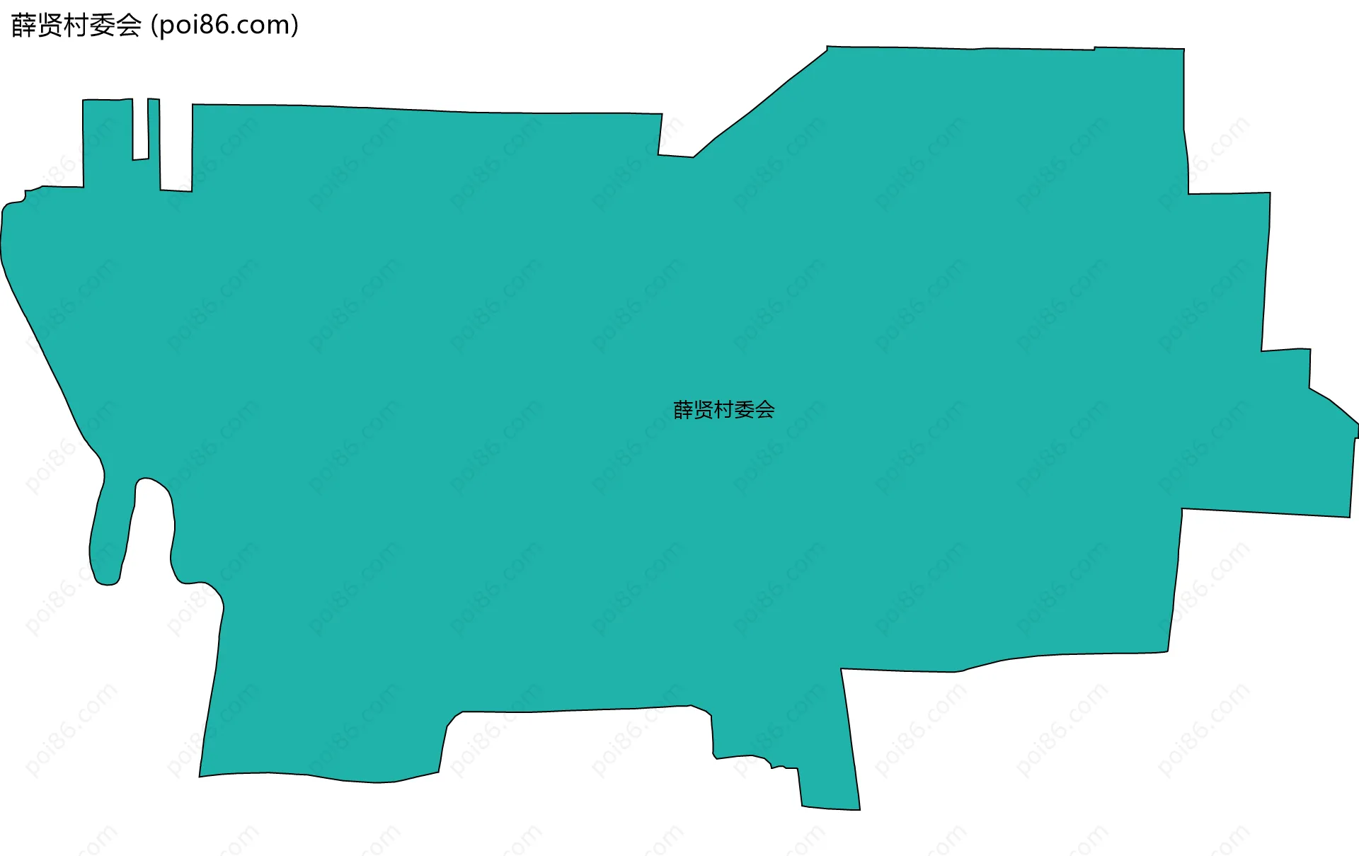 薛贤村委会边界地图