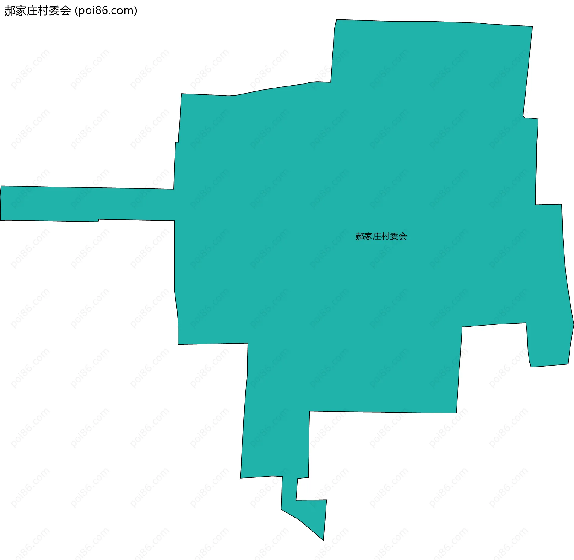 郝家庄村委会边界地图