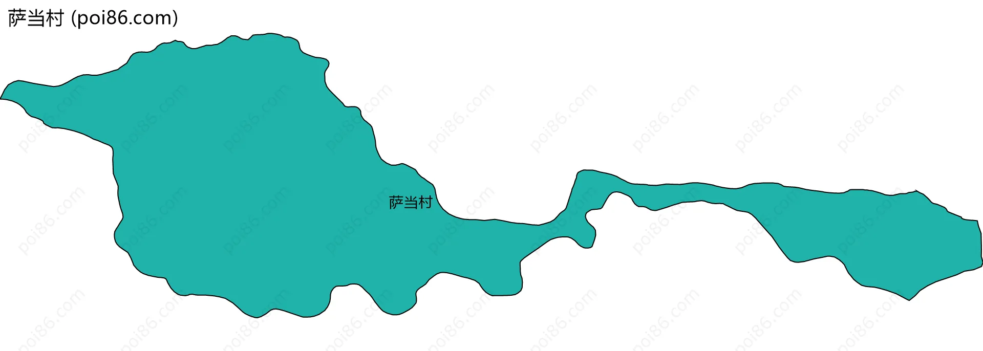 萨当村边界地图