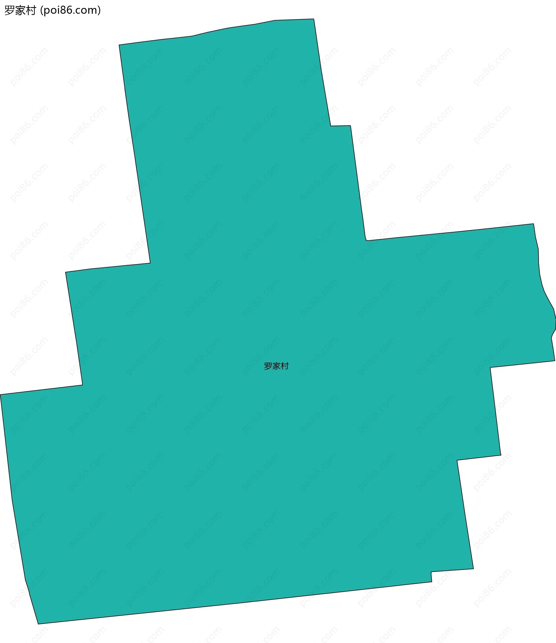 罗家村边界地图