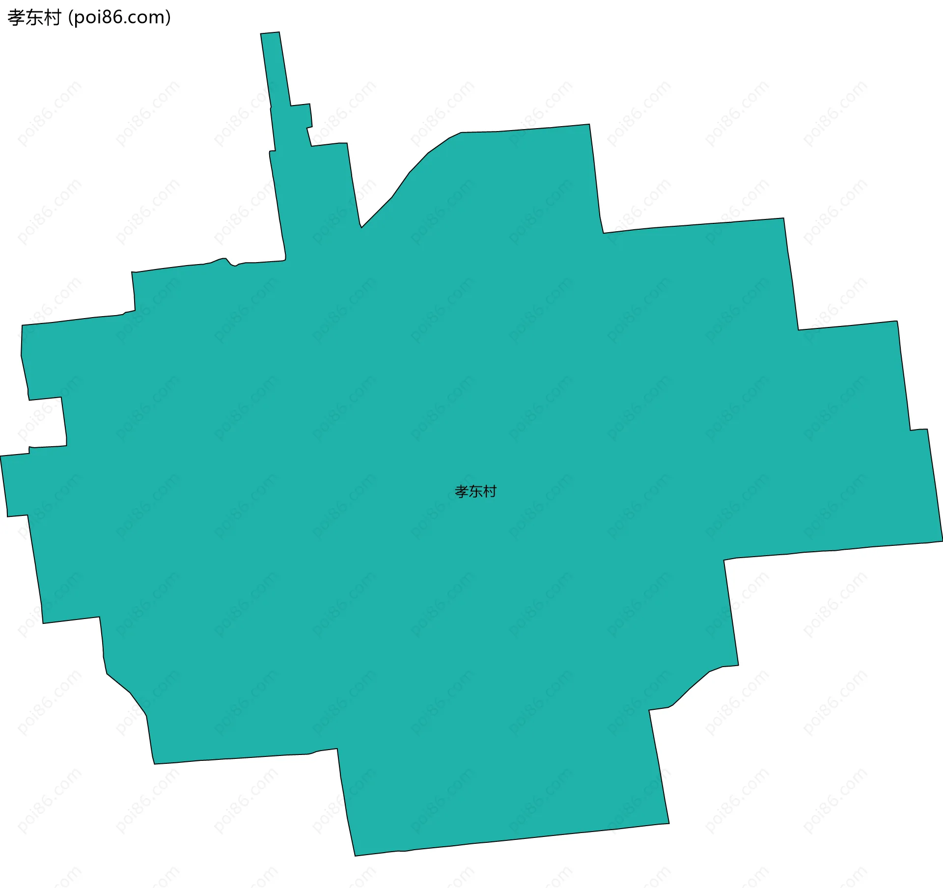 孝东村边界地图