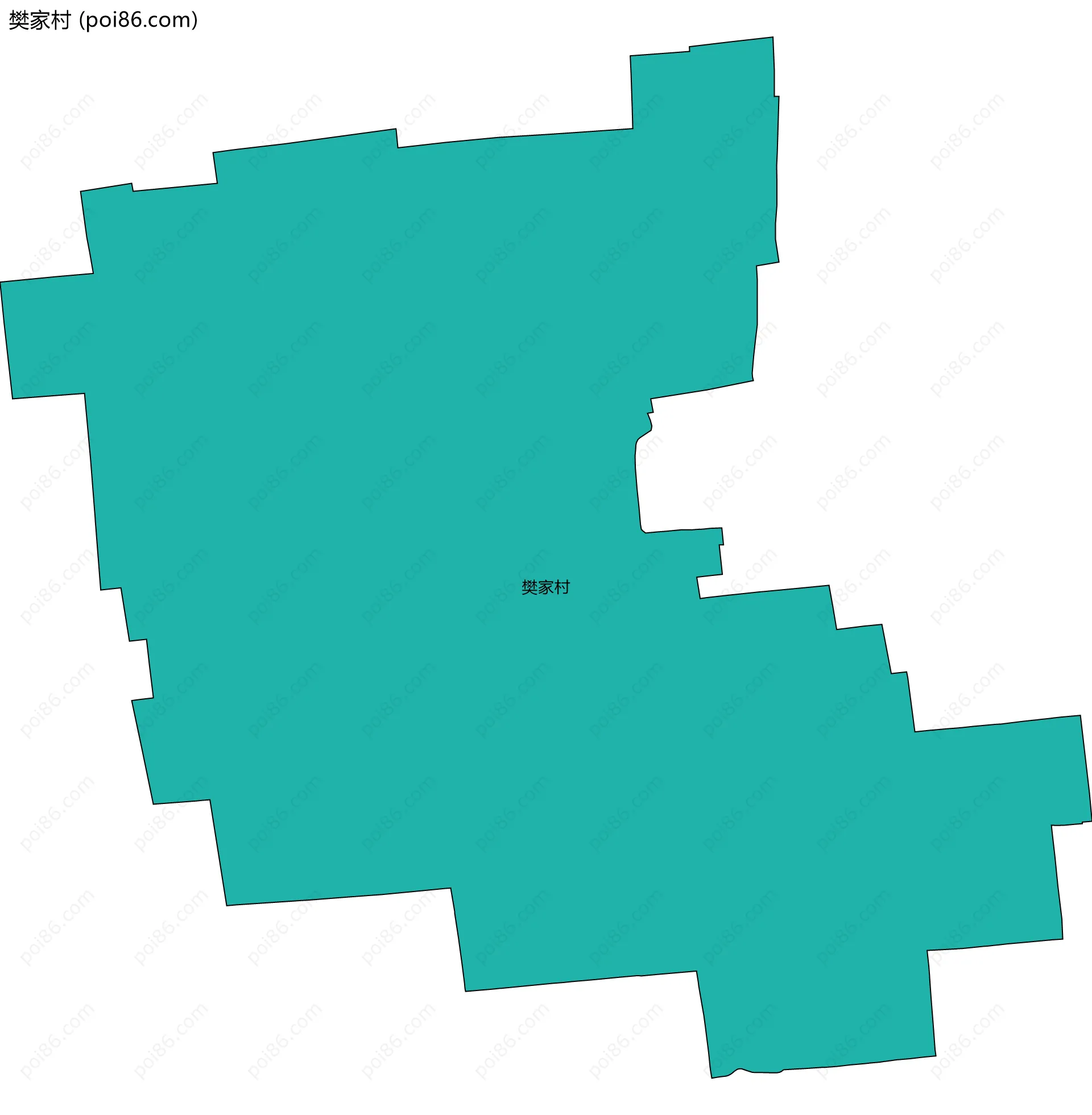 樊家村边界地图