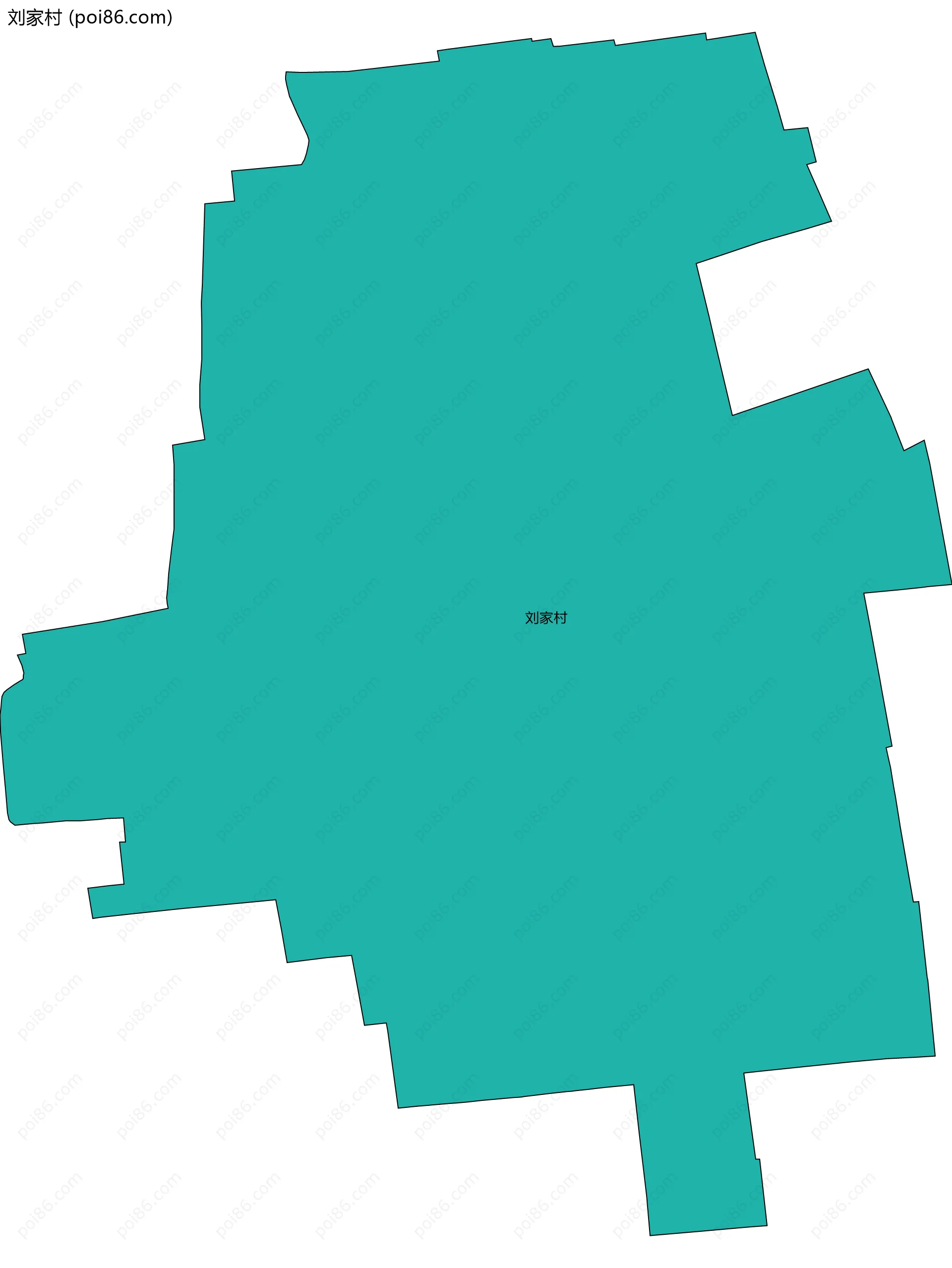 刘家村边界地图