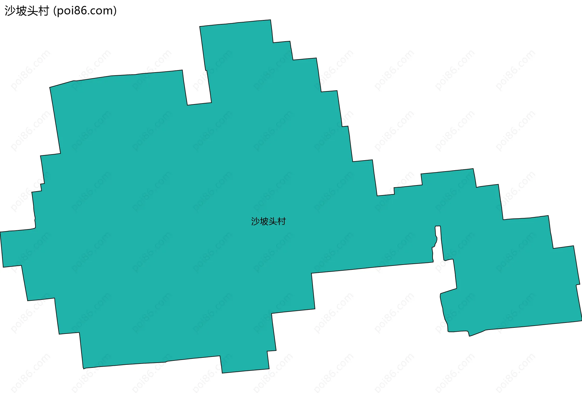 沙坡头村边界地图