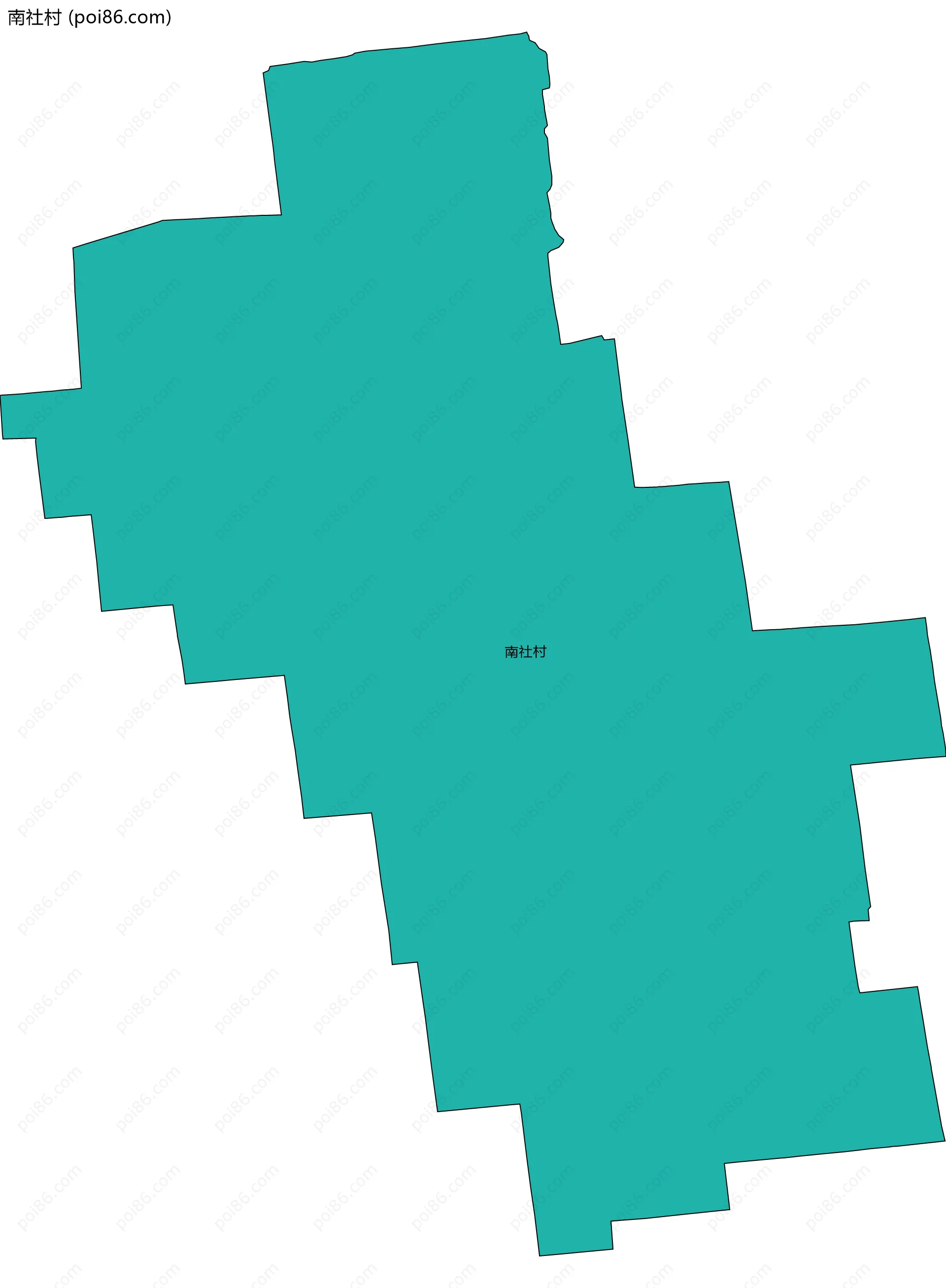 南社村边界地图