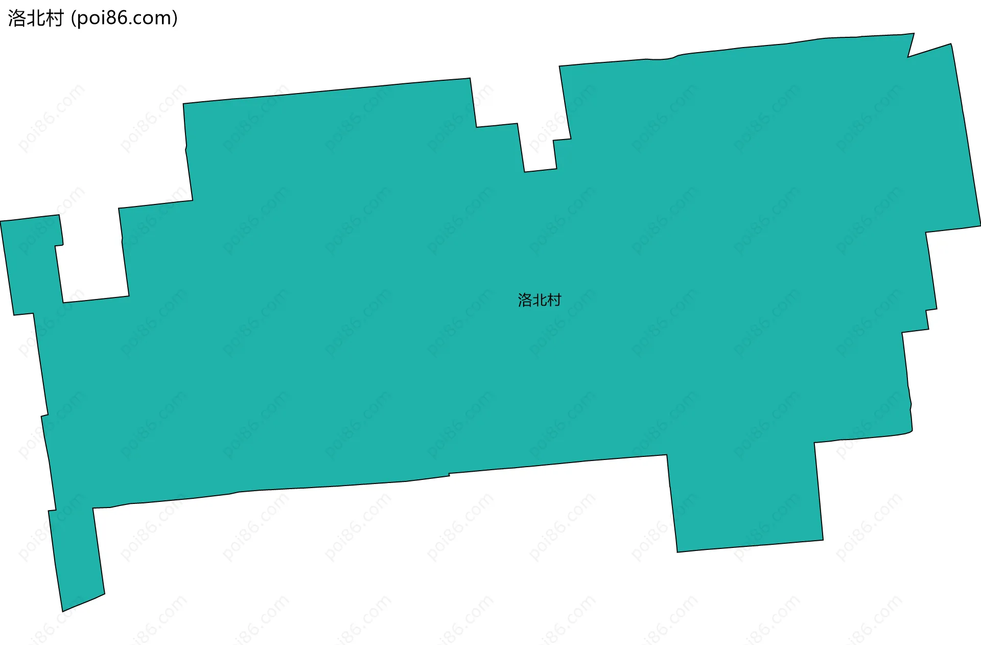 洛北村边界地图