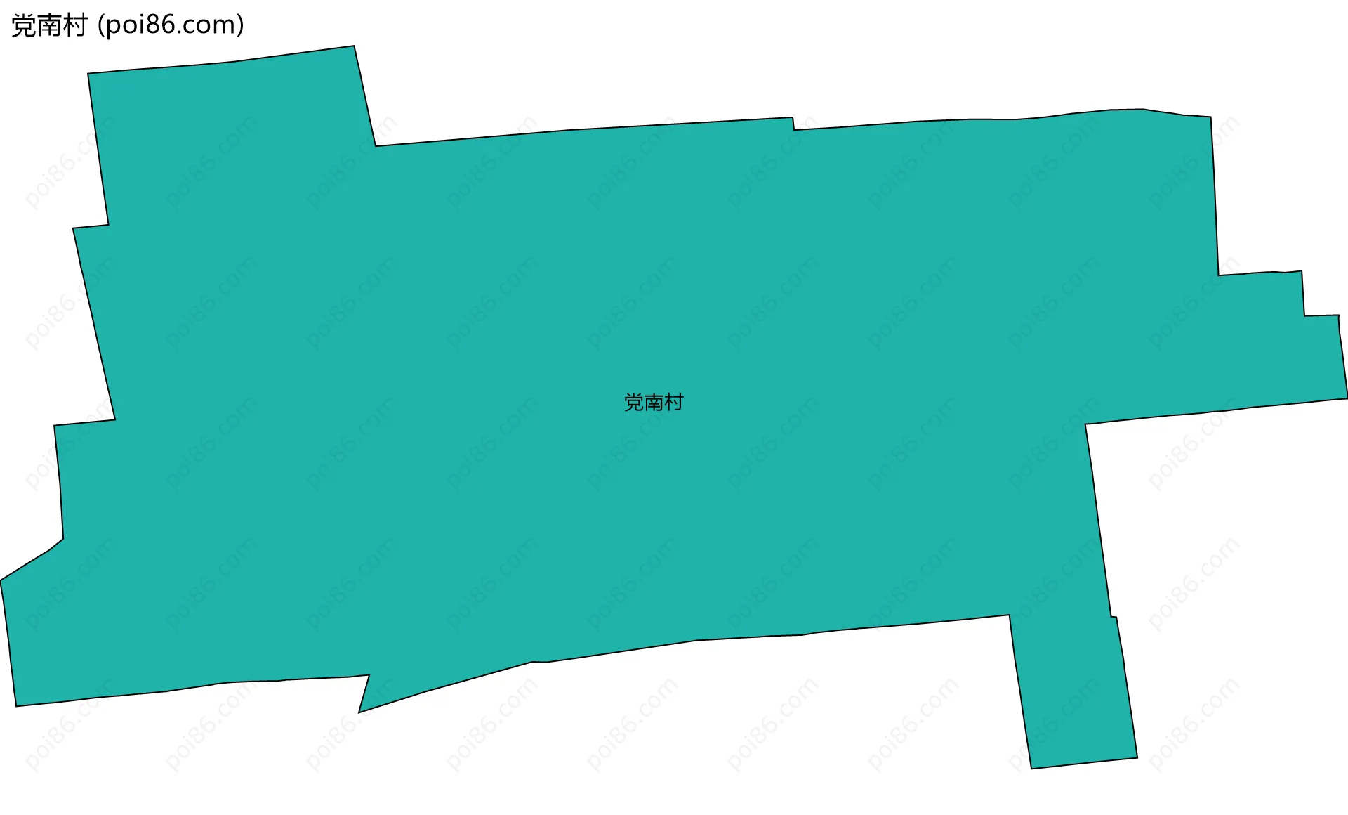 党南村边界地图
