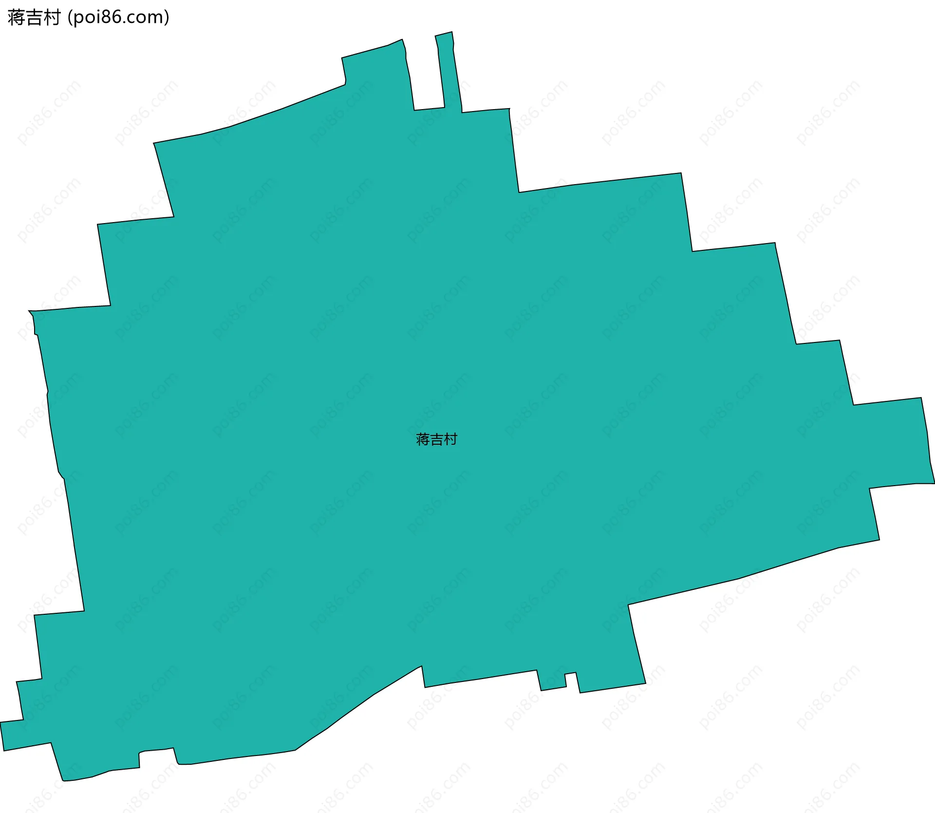 蒋吉村边界地图