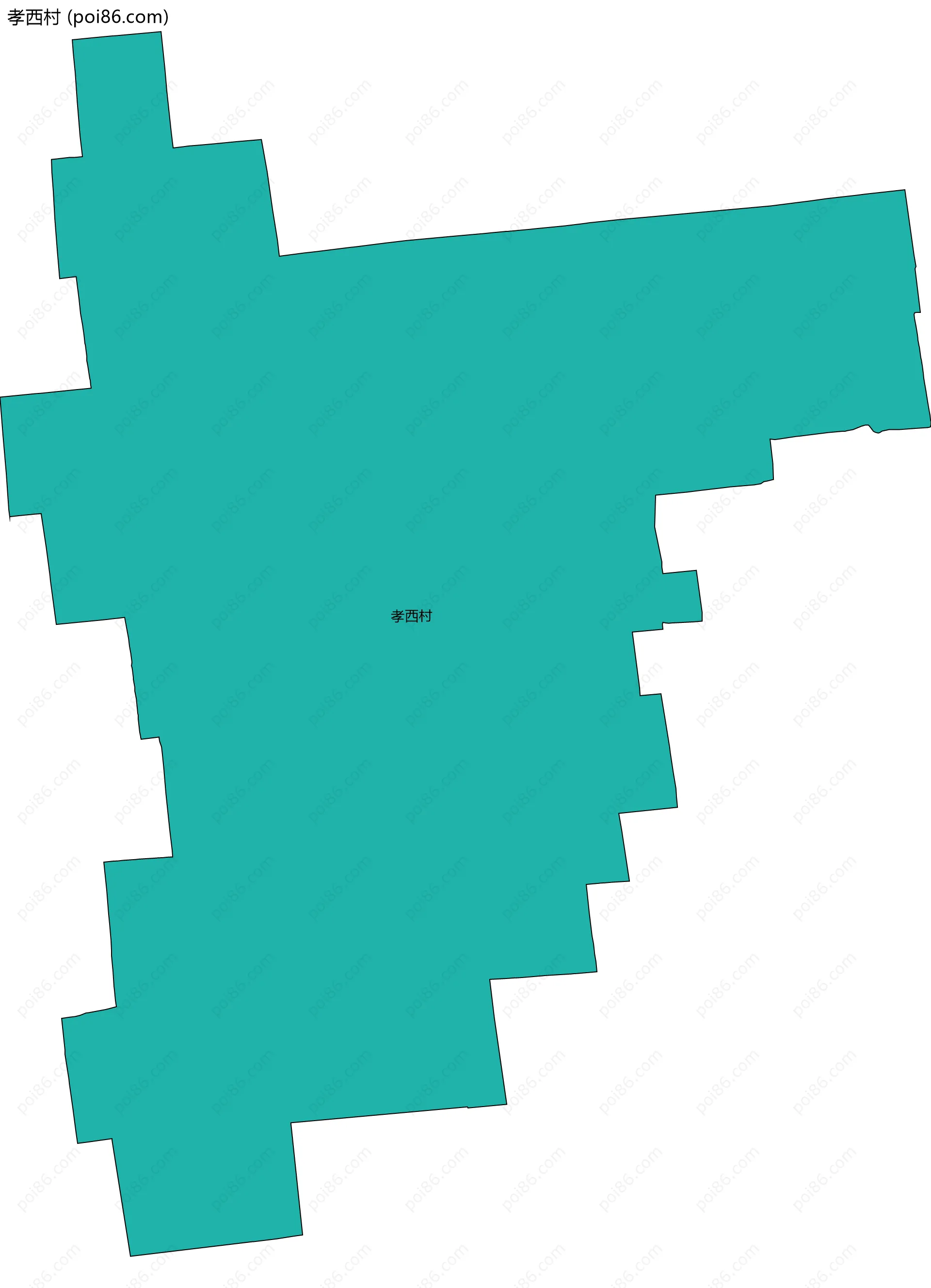 孝西村边界地图